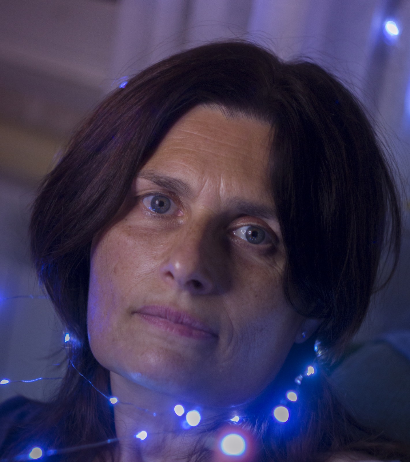 Portrait experiment with the famous "fairy lights".