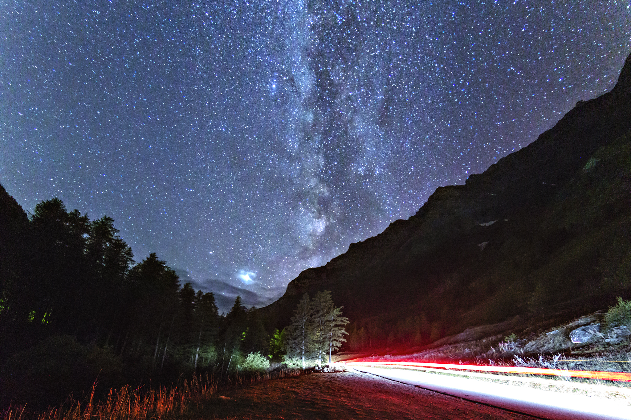 Via Lattea sul Lago Pellaud in Val di Rhemes