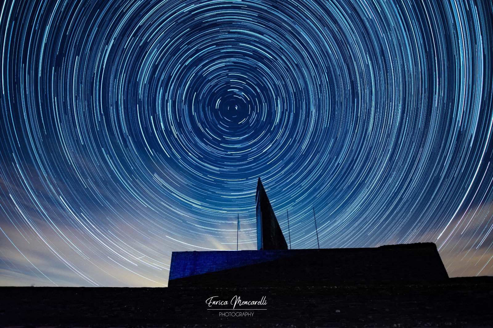 Startrail al cimitero tedesco della Futa