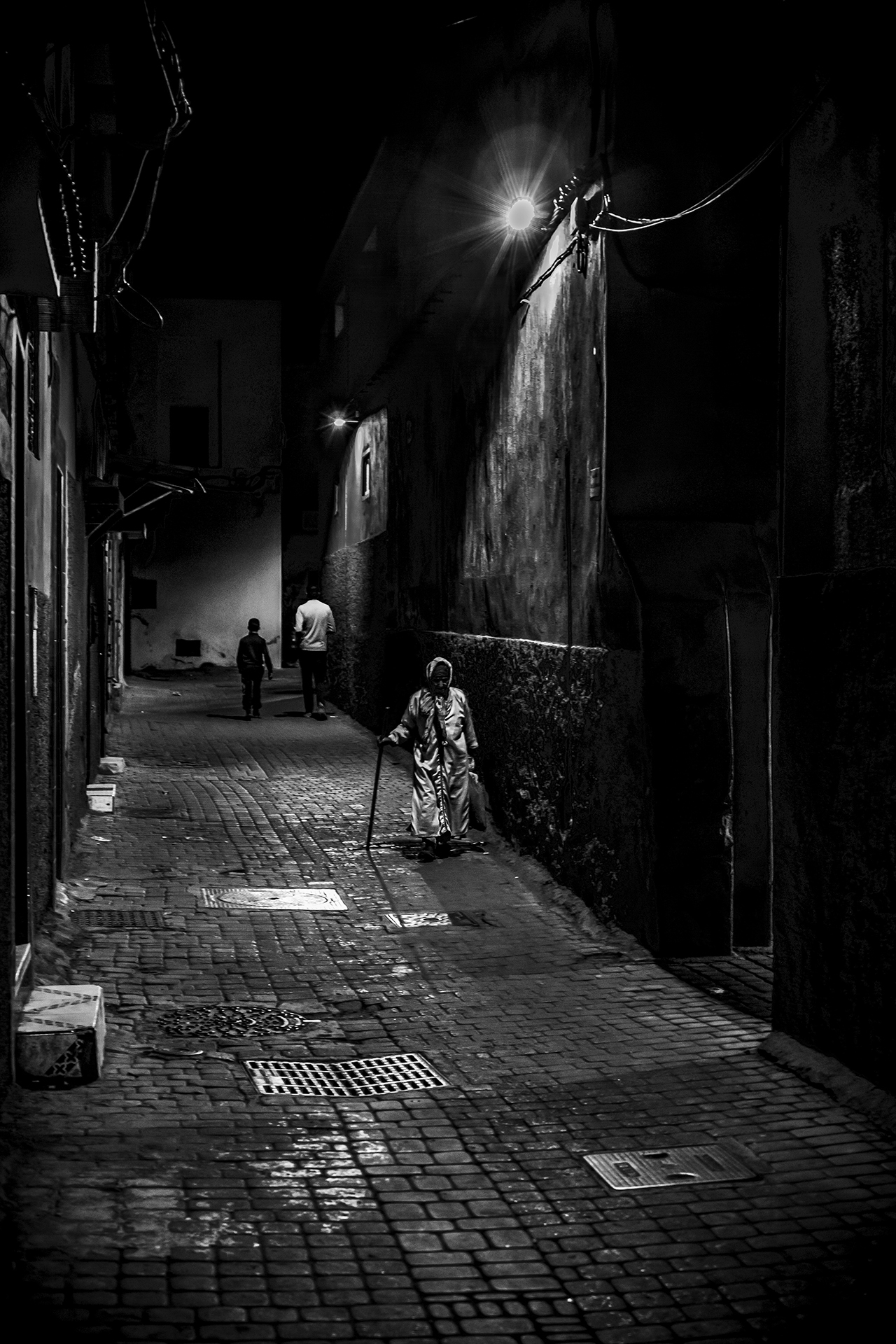 Dark night.