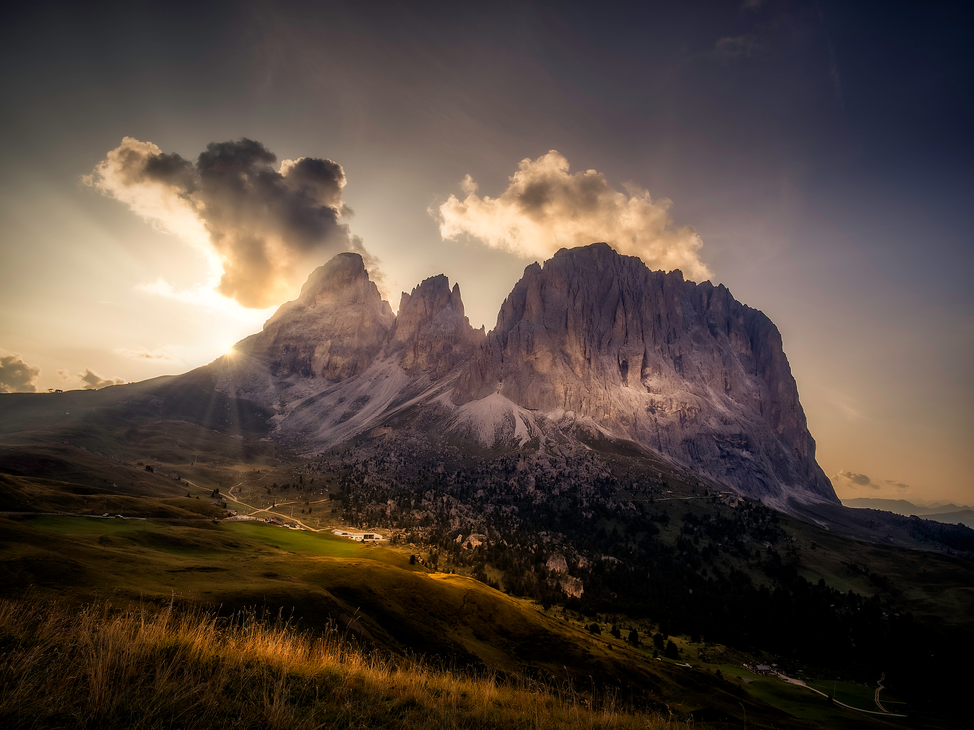 Tramonto al Sassolungo