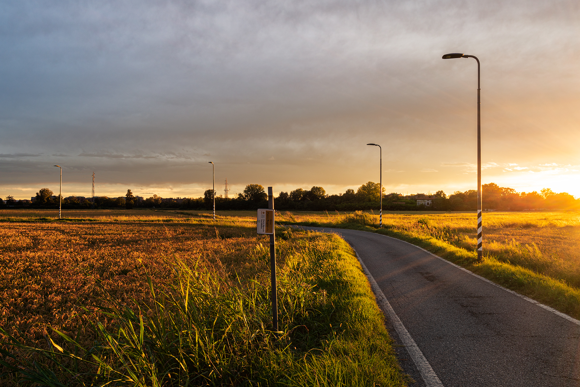 Tramonto al parco agricolo sud