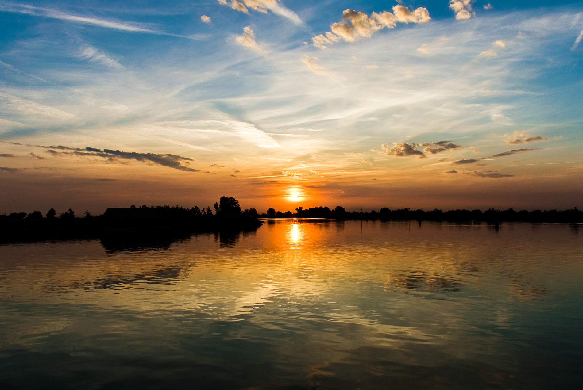 Sunset on the lagoon