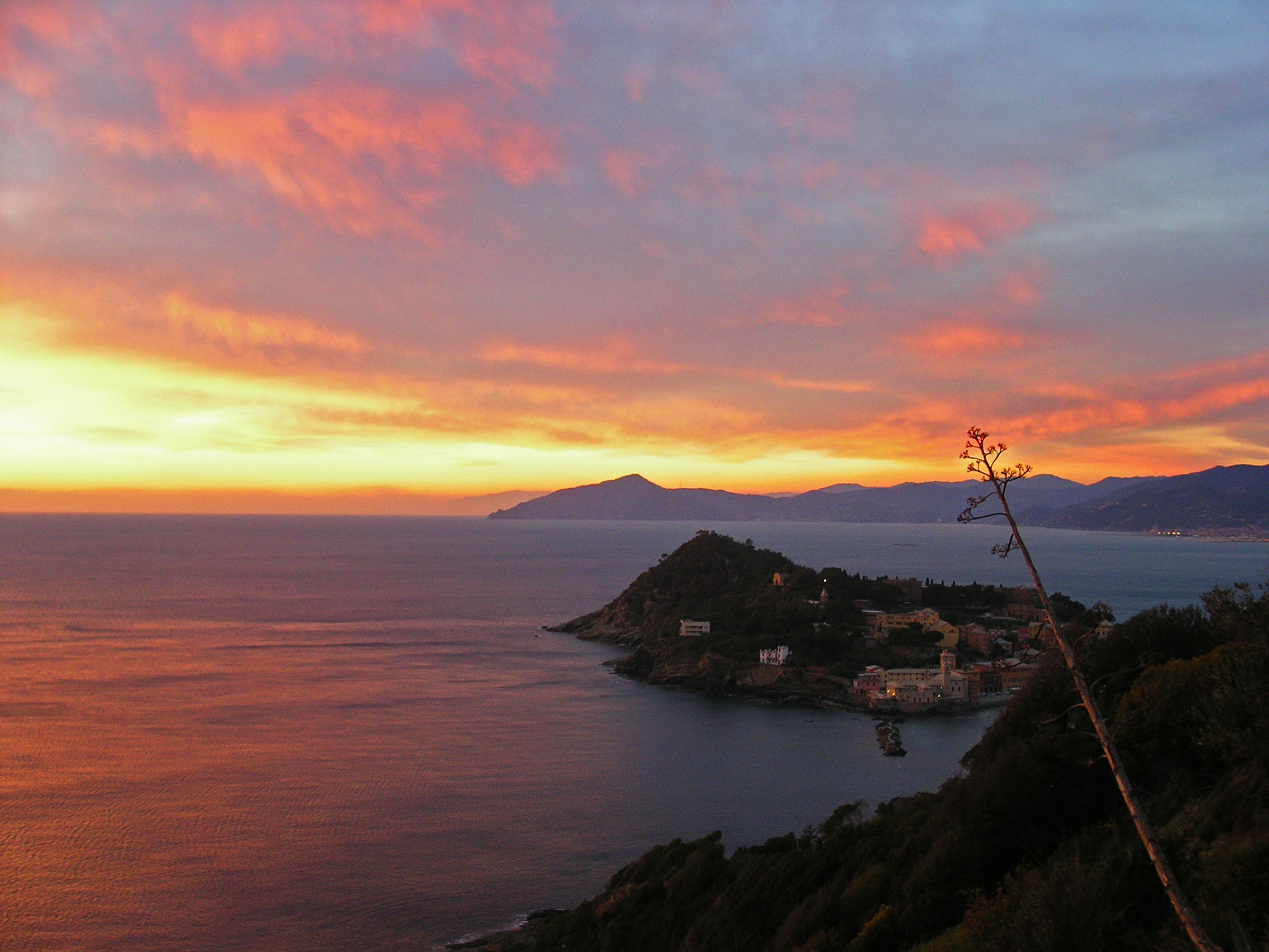Il tramonto verso Sestri