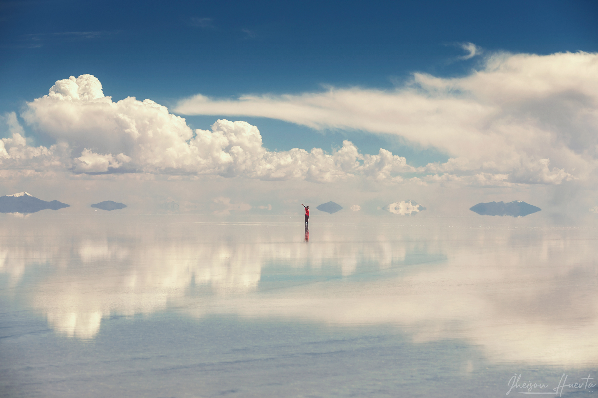 Among the clouds, Salar de Uyuni, Bolivia