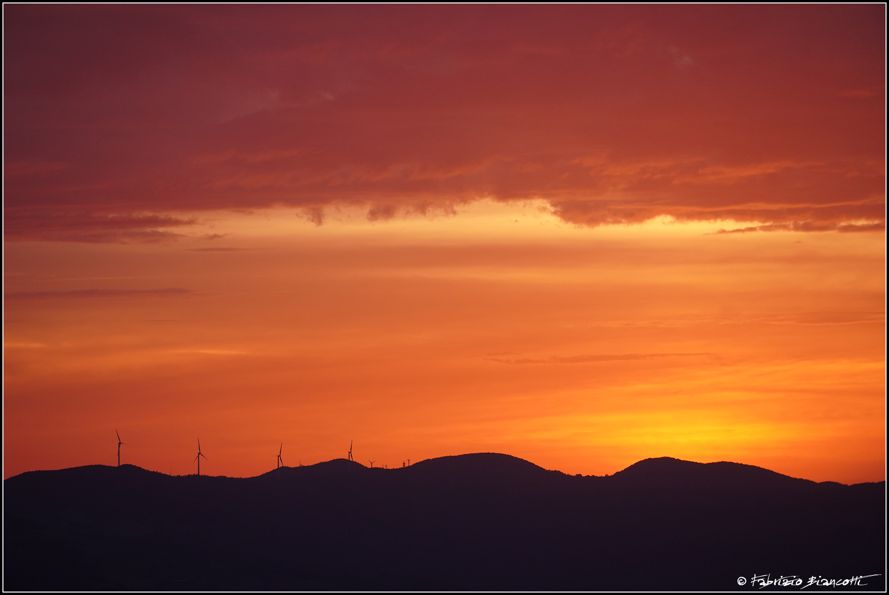Wind Blades in the Sunset