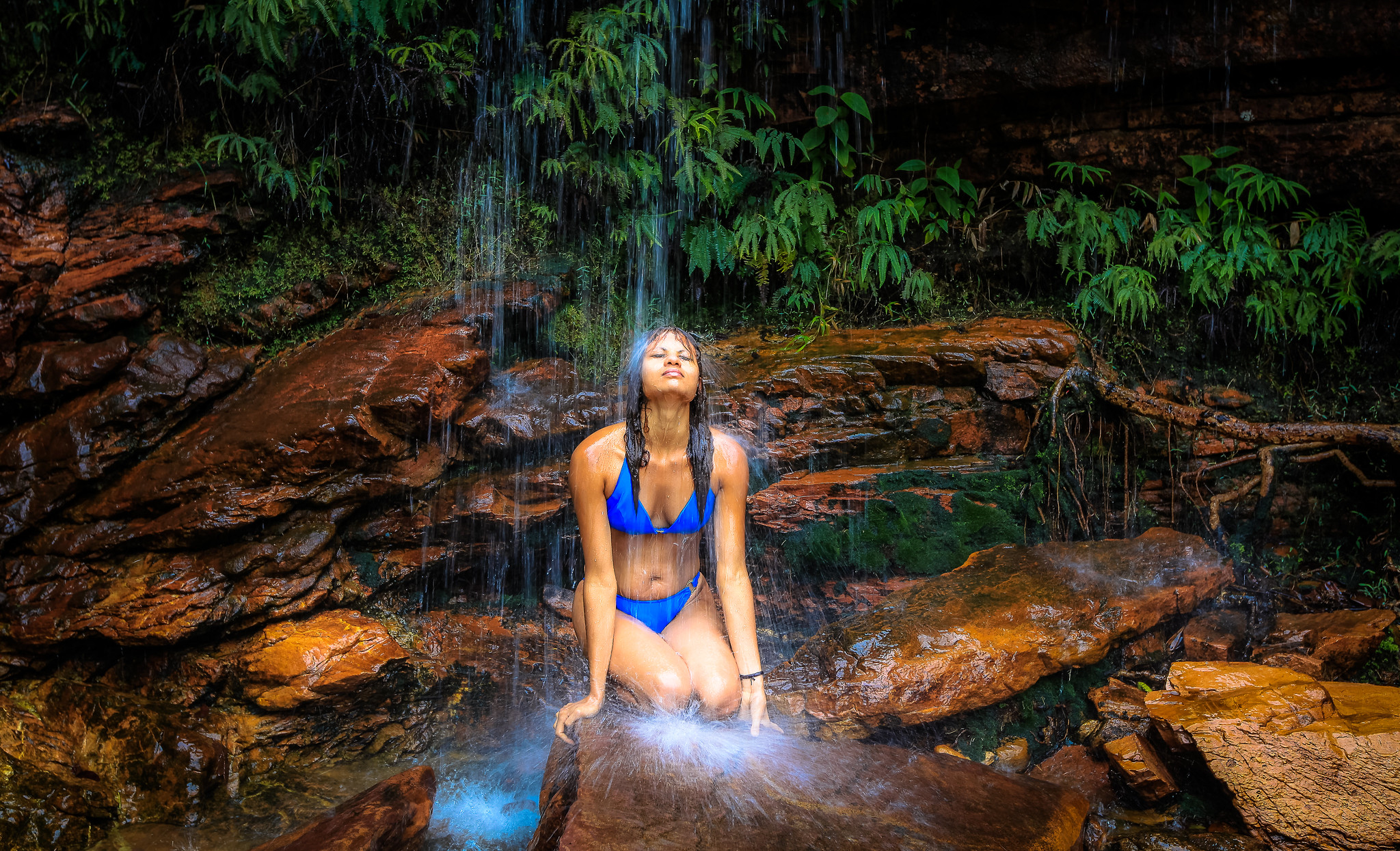 my wife on a trip to chapada diamond bahia