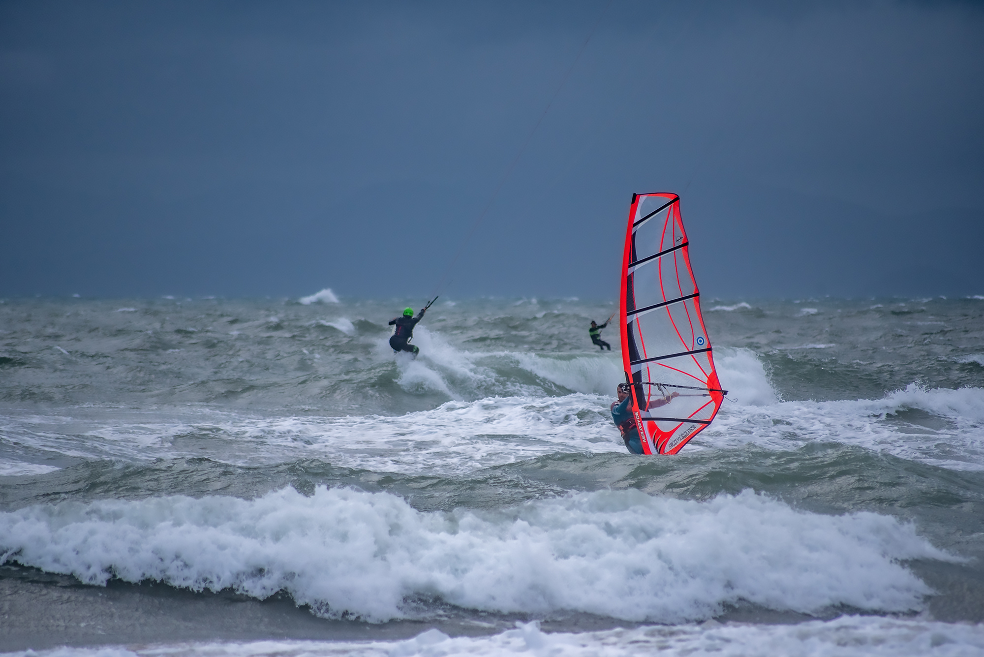 Surfing in the Gulf of Follonica.