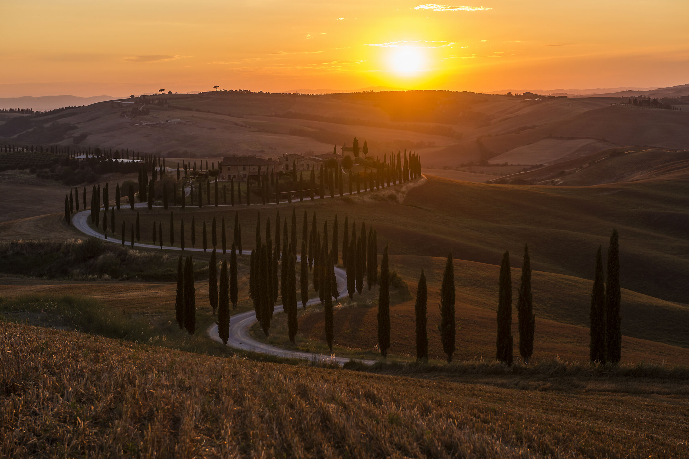 La luce calda di un tramonto