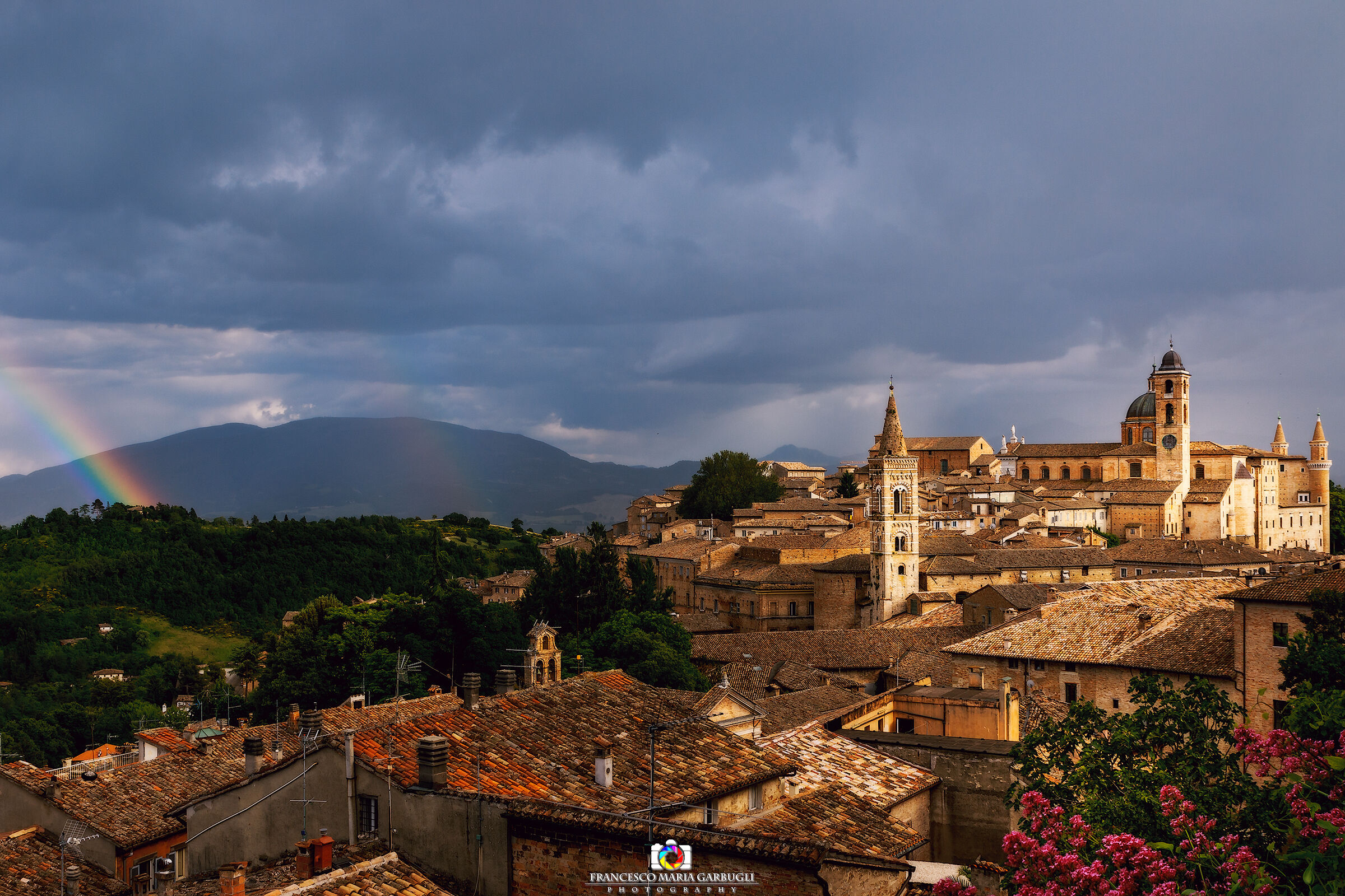 Rainbows above Urbino