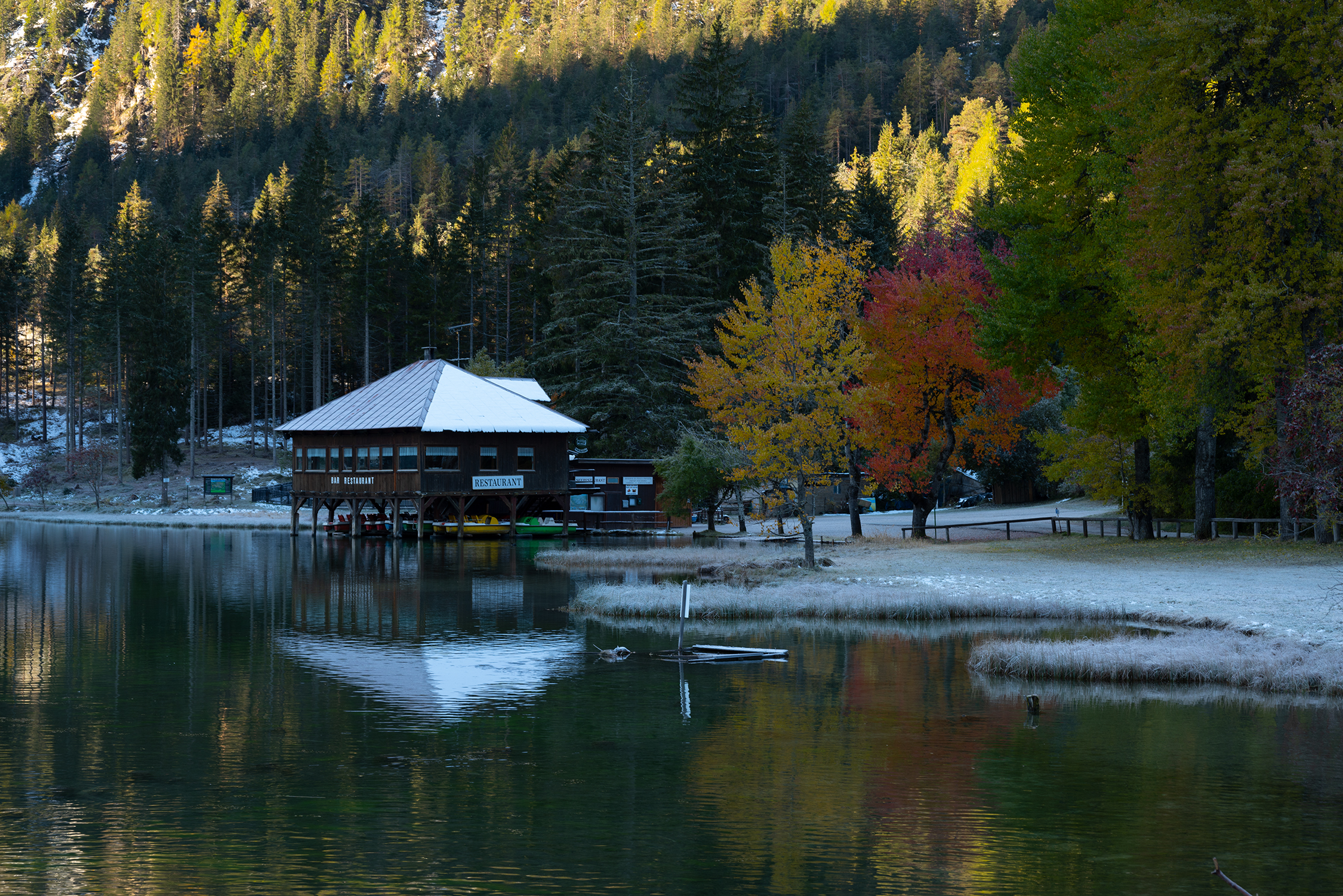 Autumn with lights and shadows in Dobbiaco