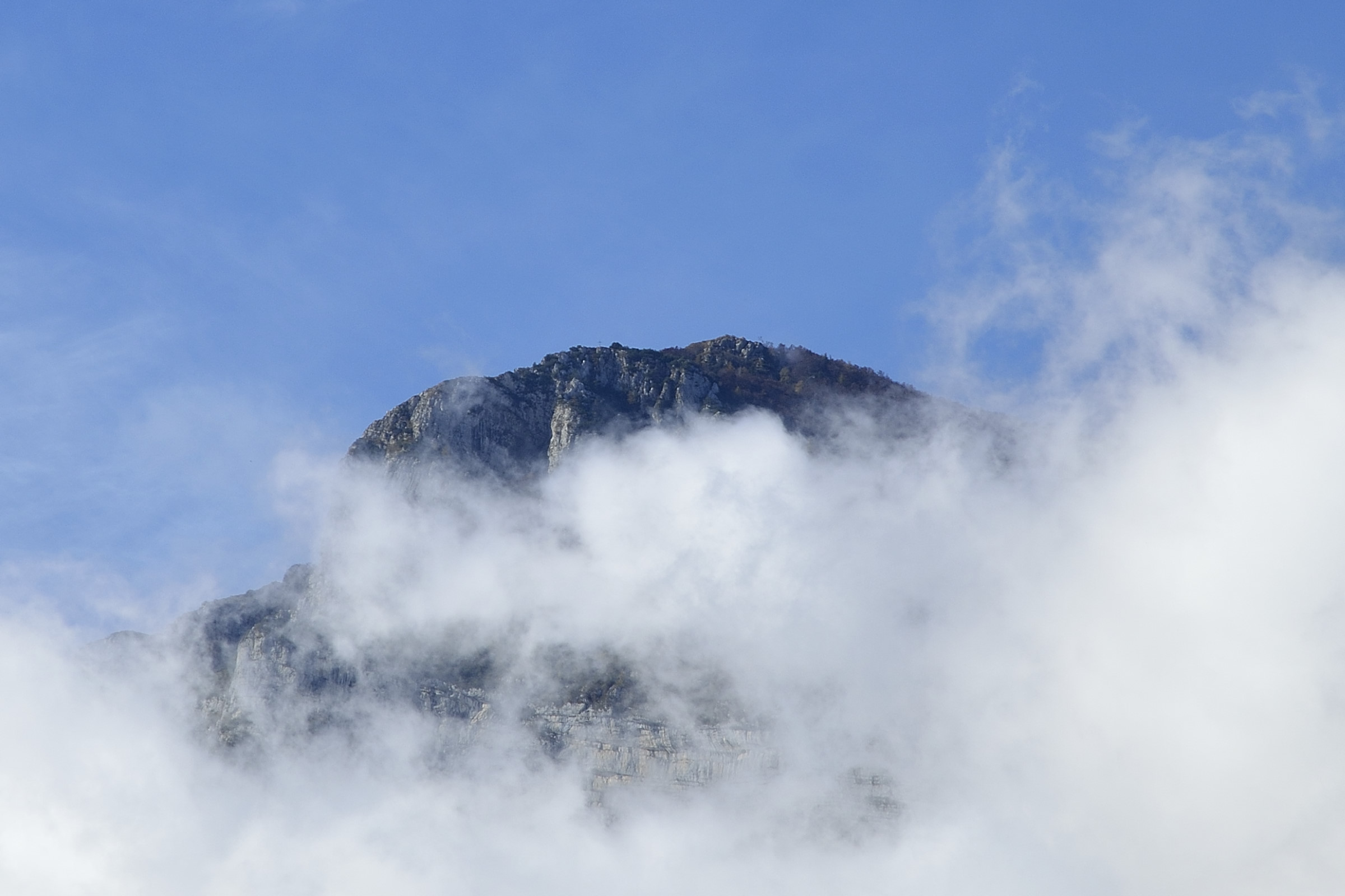 ... in the clouds. Mount Vignola