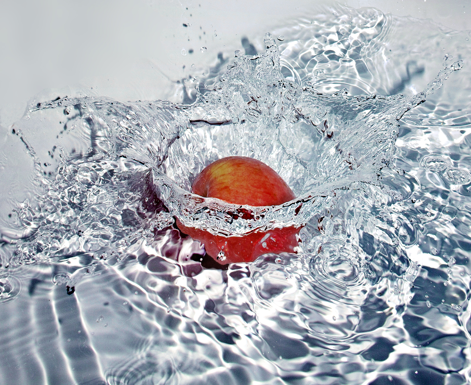 .." Then the apple splashed.. "