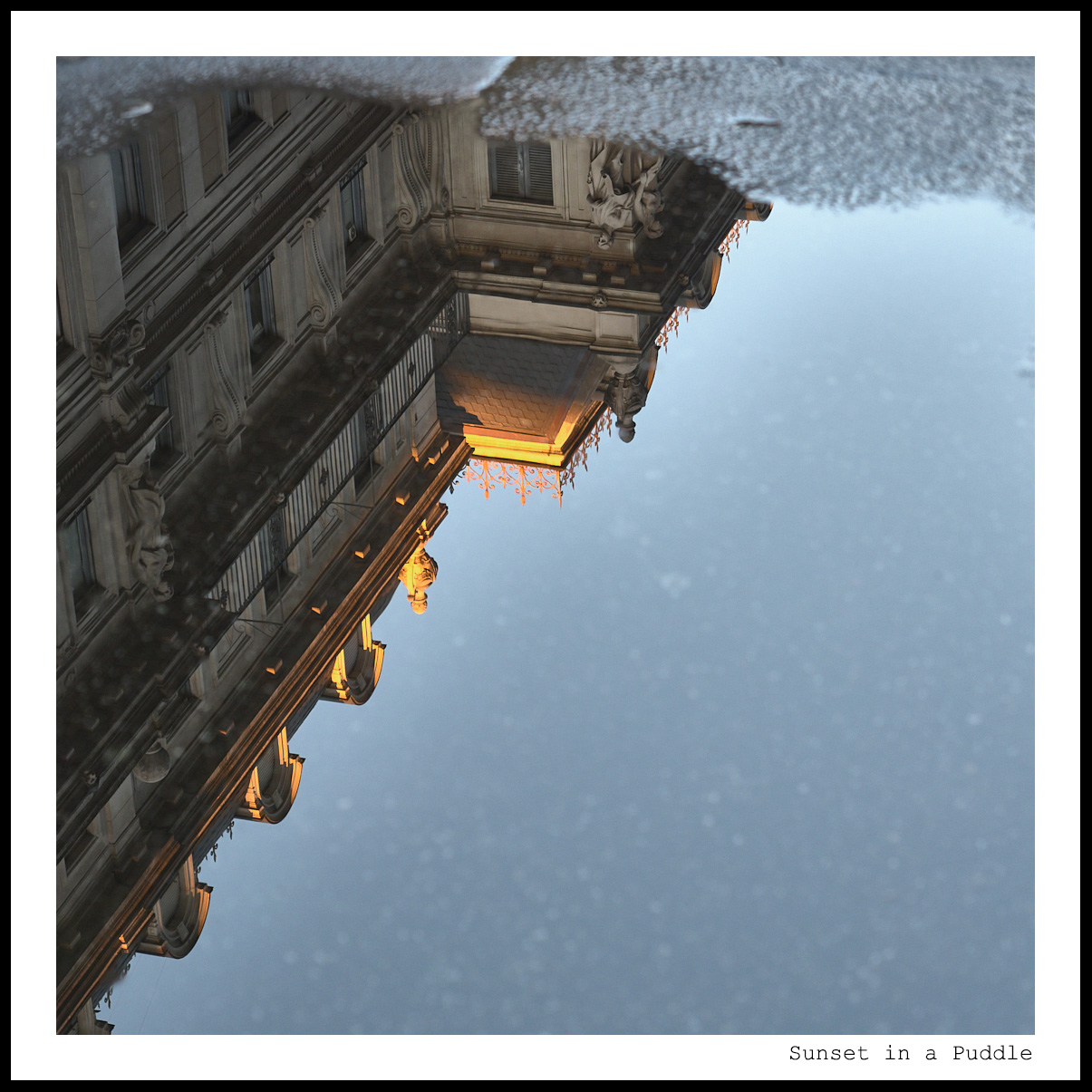 Sunset in a Puddle