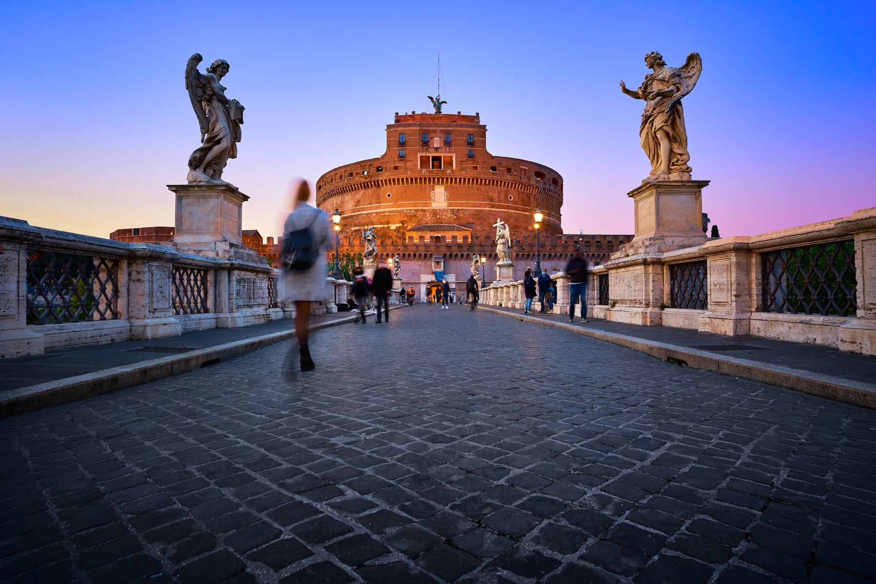 Tramonto sul ponte degli angeli