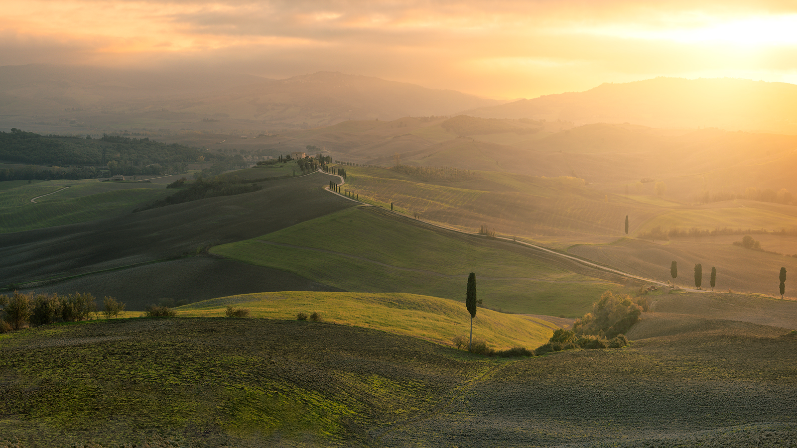 Podere Terrapille al tramonto