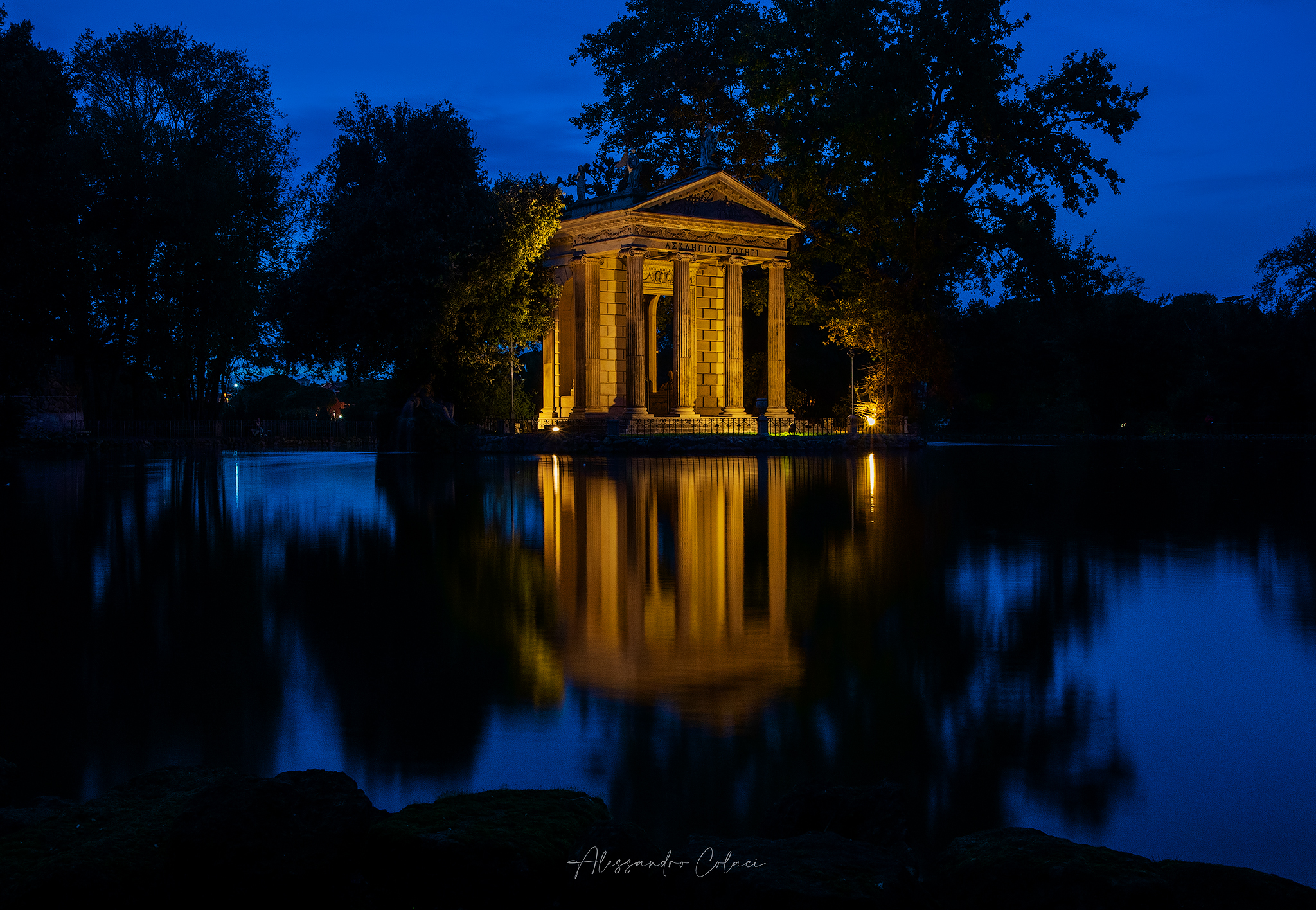 Roma, Villa Borghese notturna