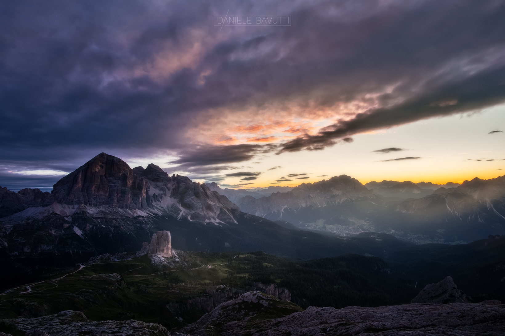 Tramonto alle Cinque Torri