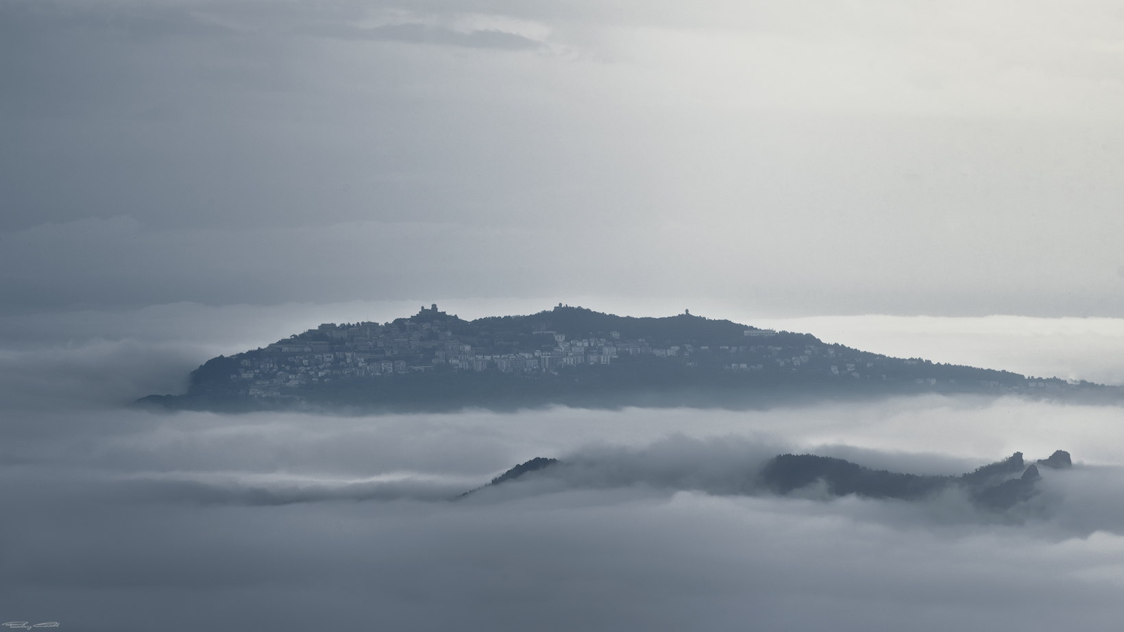 San Marino in the Fog