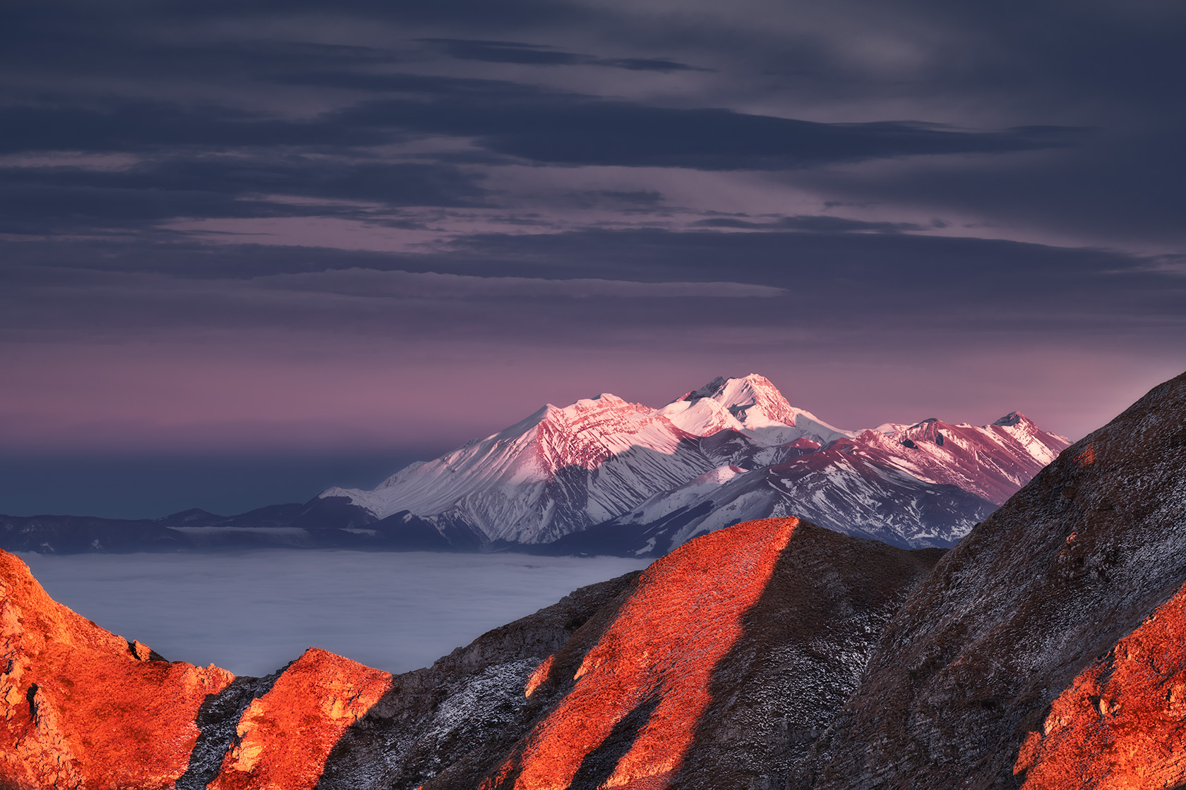 Il Gran Sasso d'Italia ripreso dal monte Terminillo