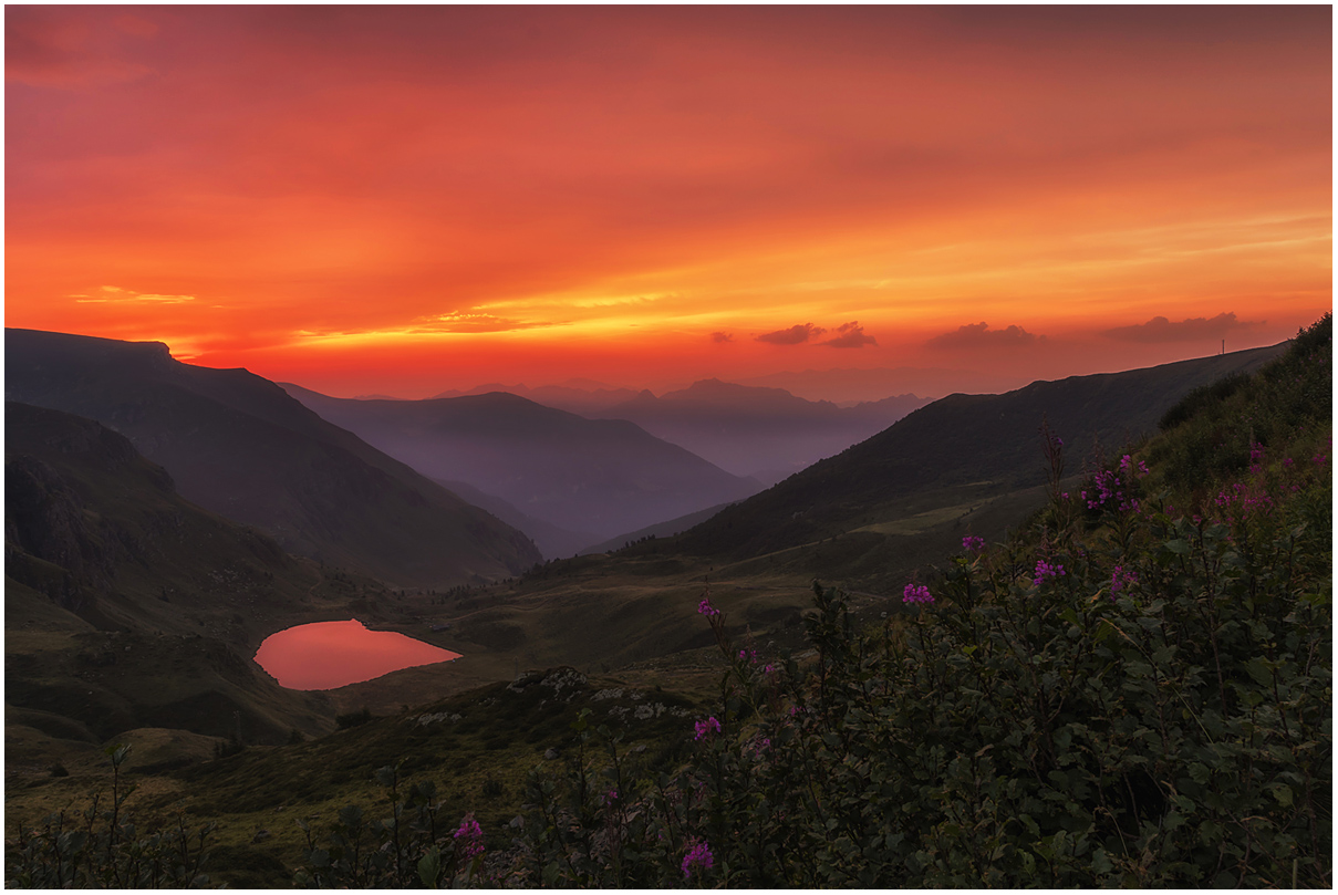 sunrise over mount maniva