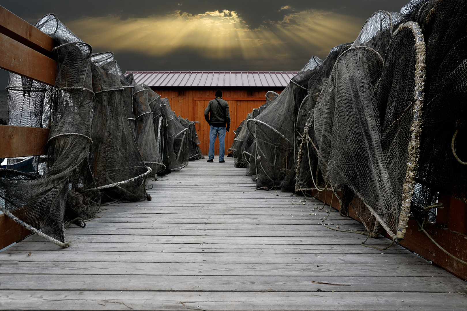 In the fishing village