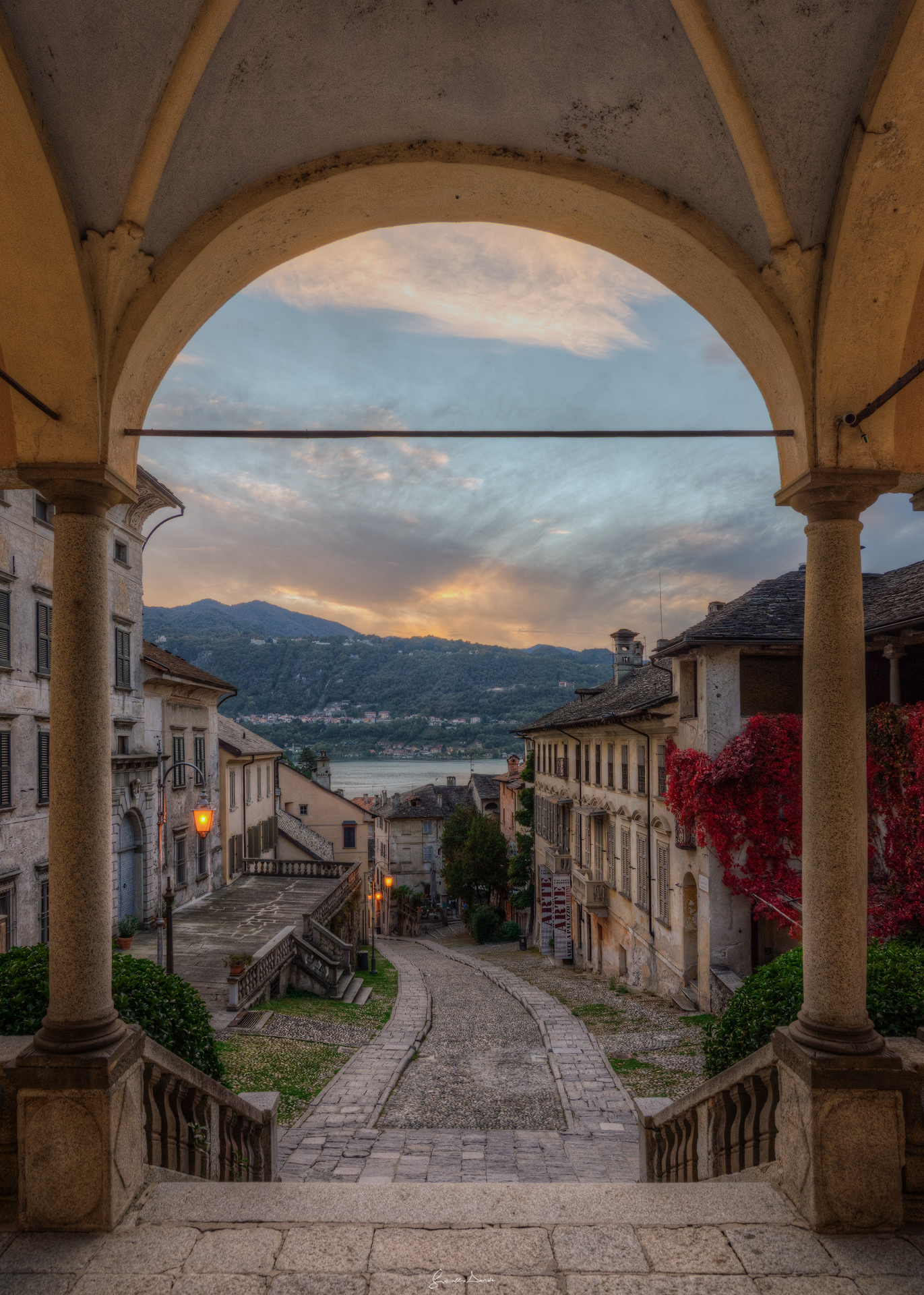 tramonto dalla chiesa