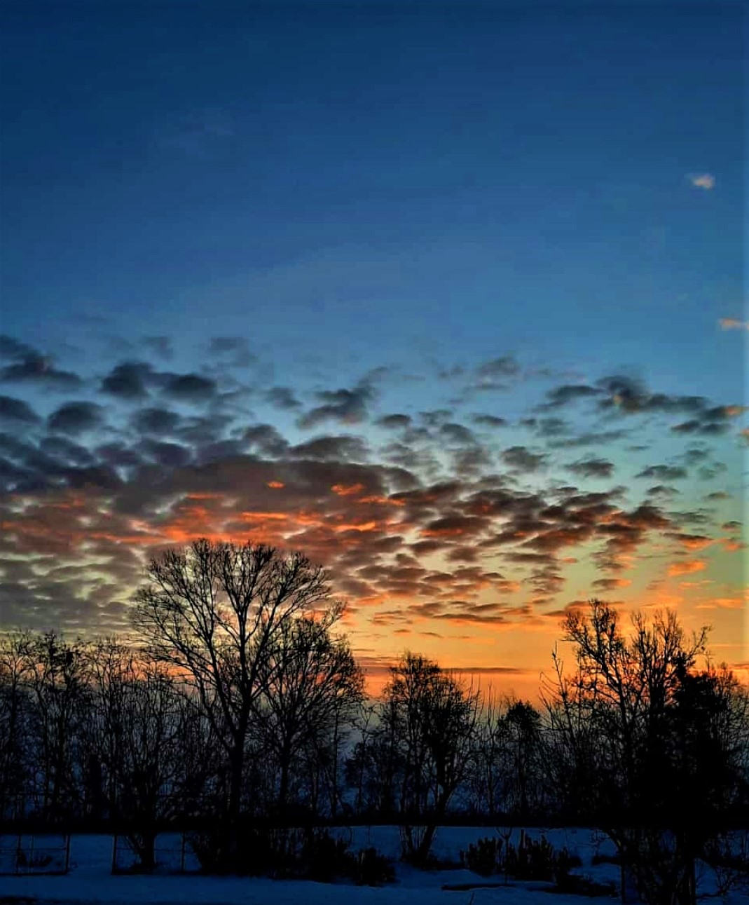 tramonto innevato...