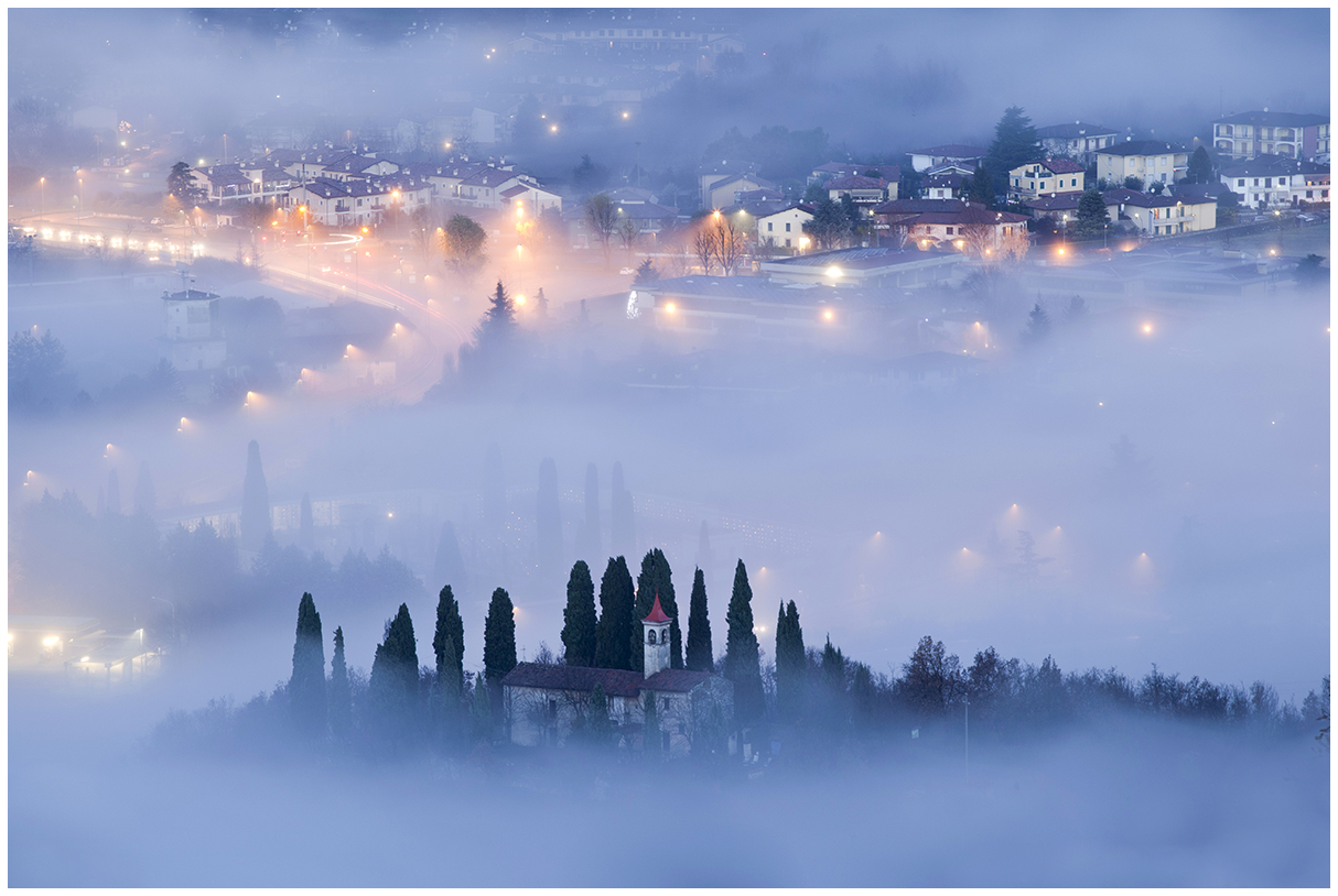fog in Franciacorta Brescia