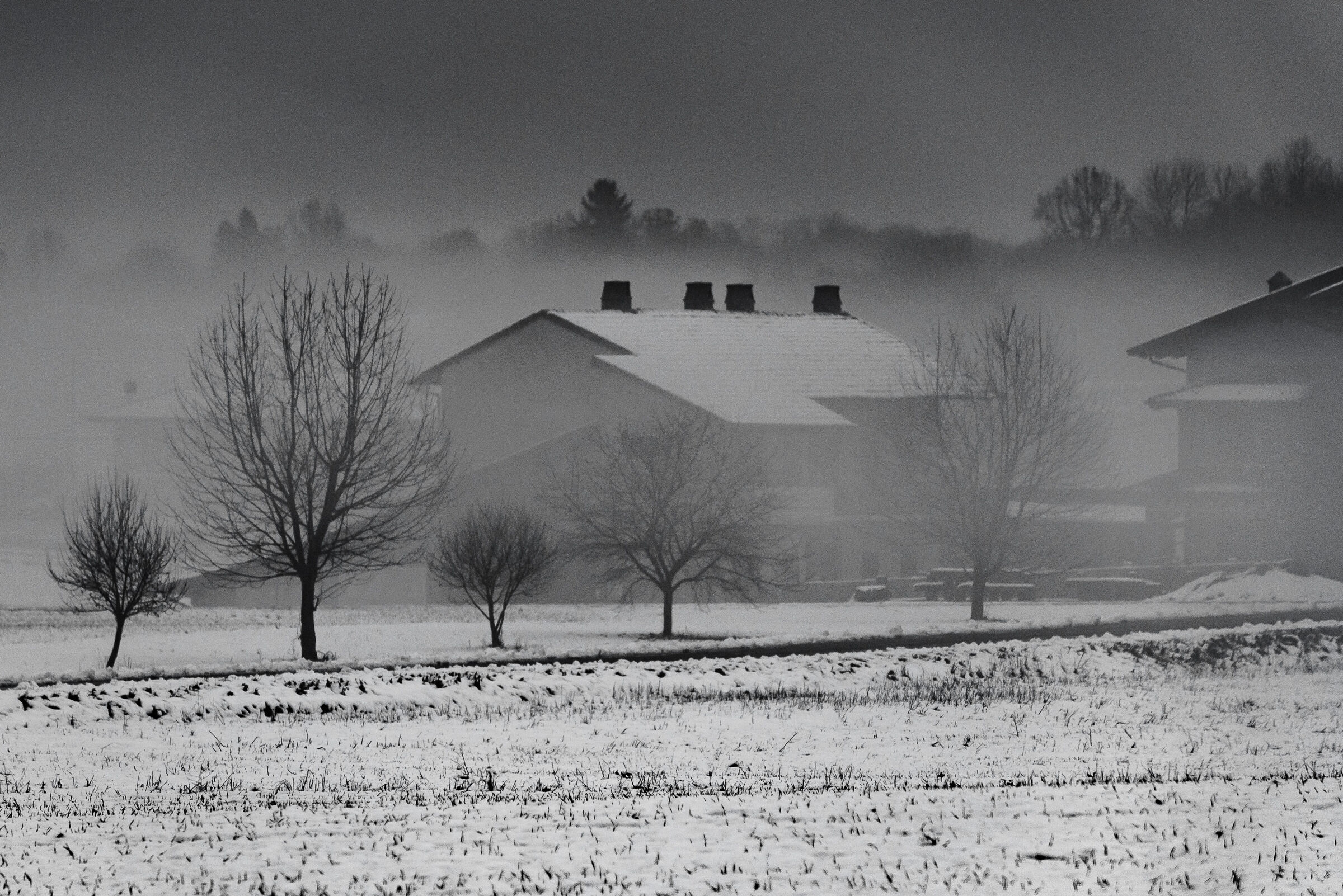 Tra neve, nebbia e pioggia