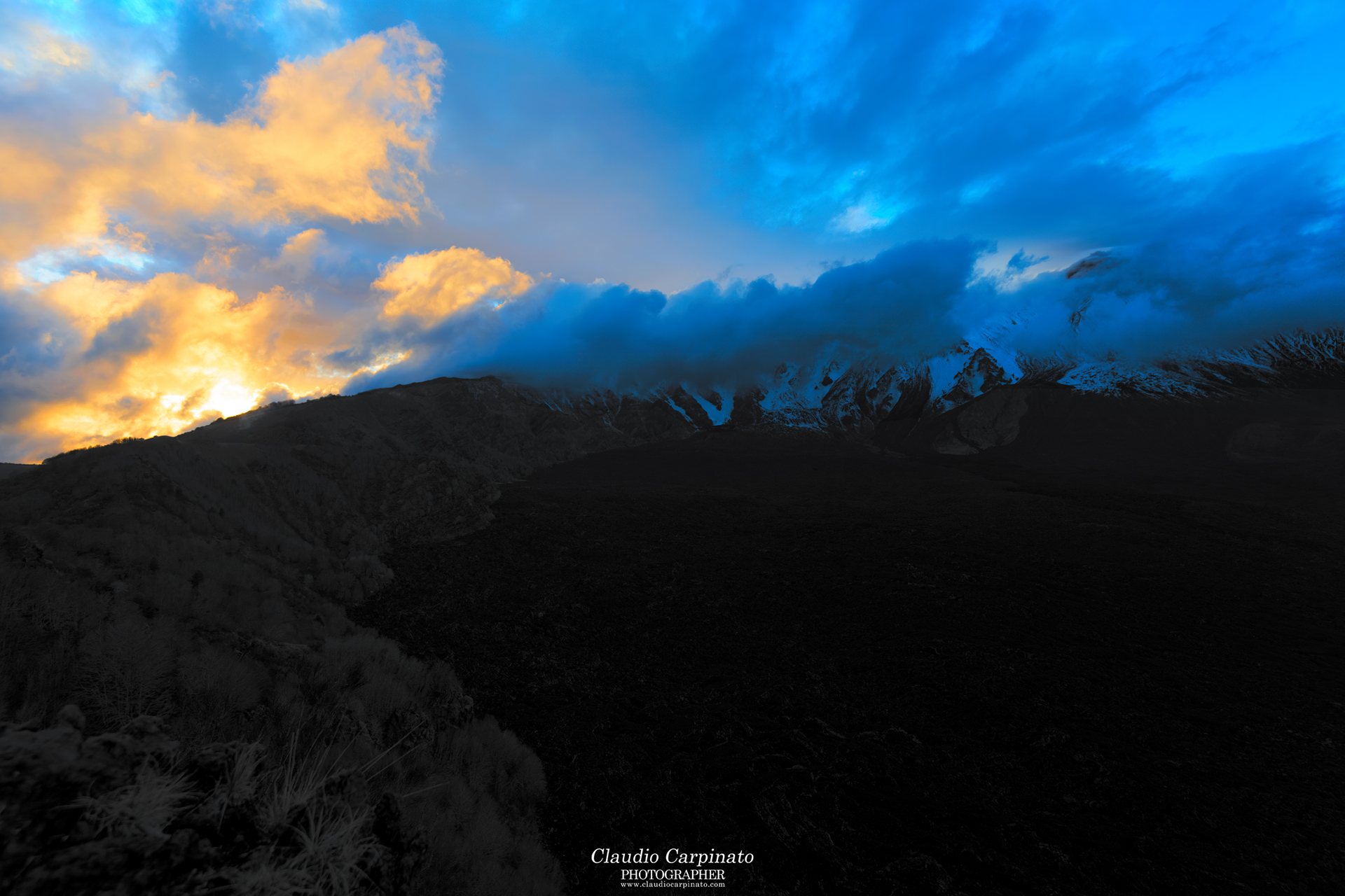 Valle del Bove al tramonto