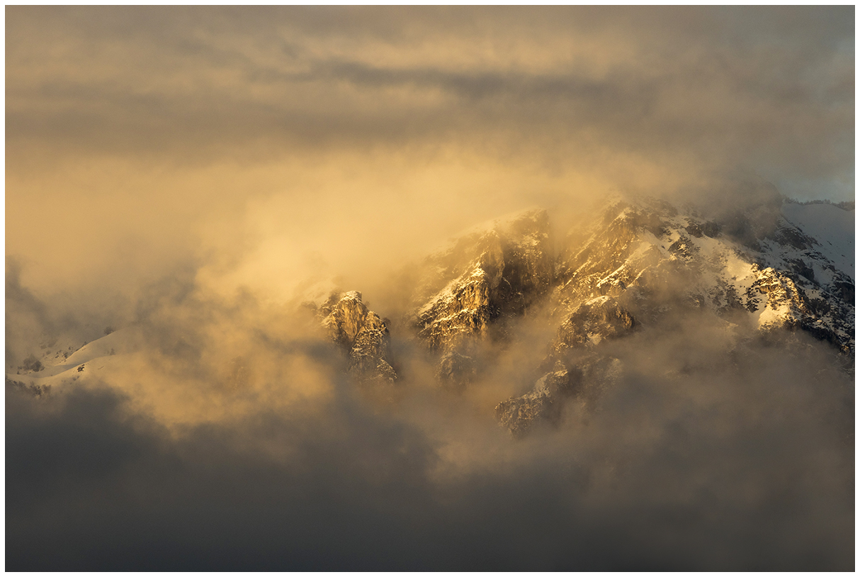 light show in the high mountains.