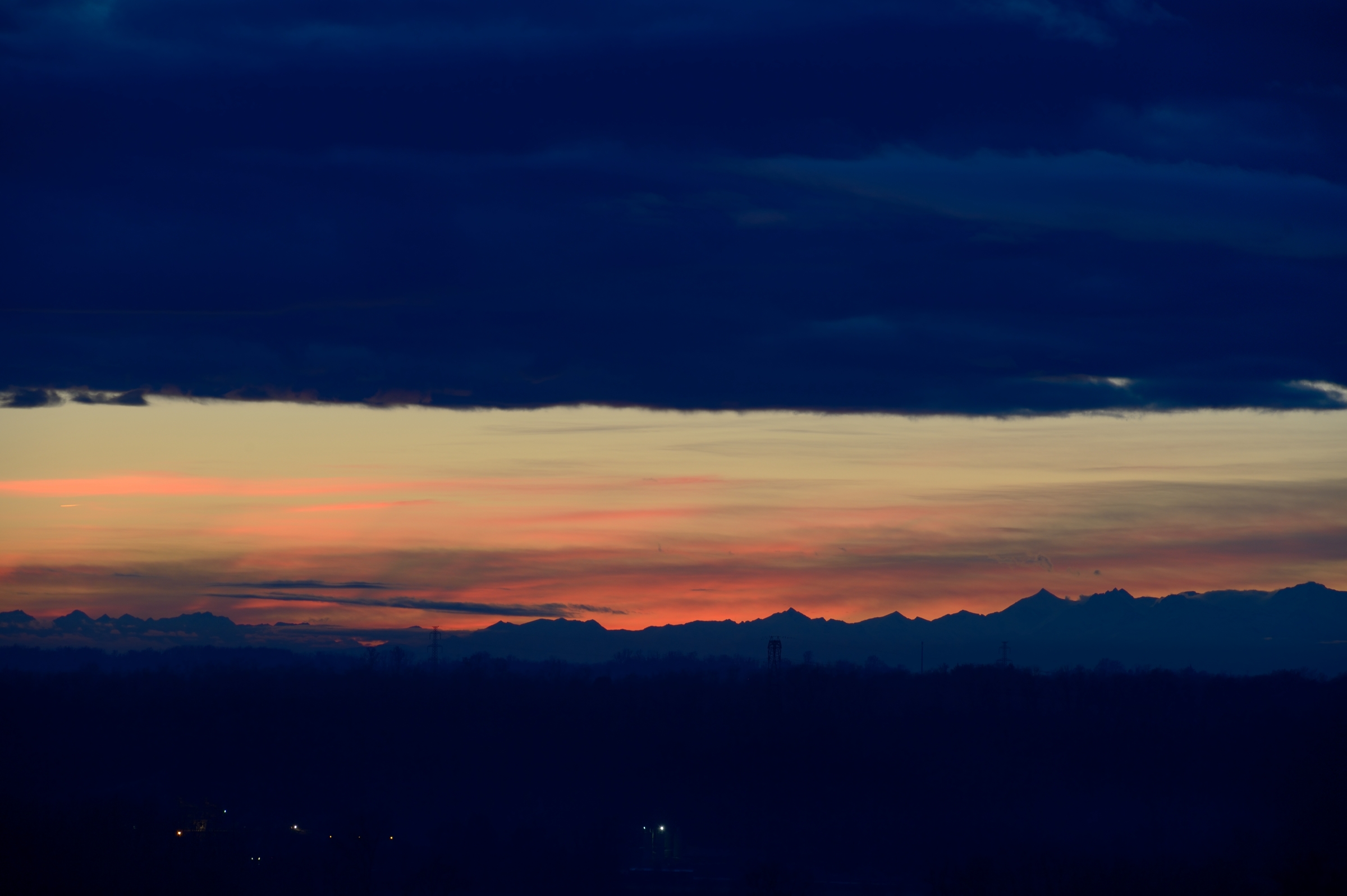 Tramonto sulla vallata del Ticino