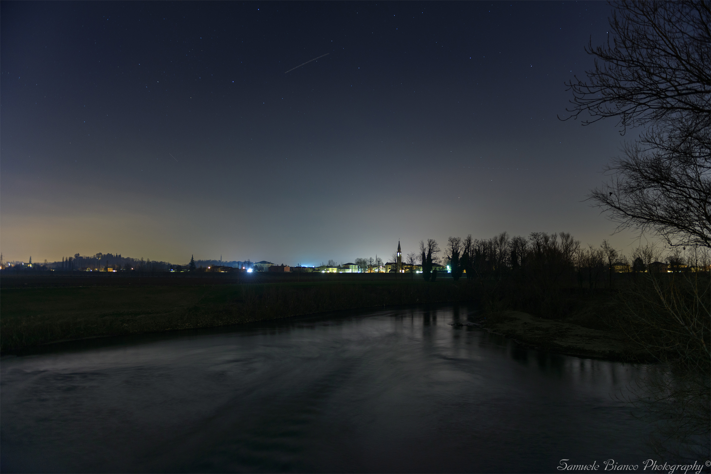 The Bacchiglione and Santa Maria by night