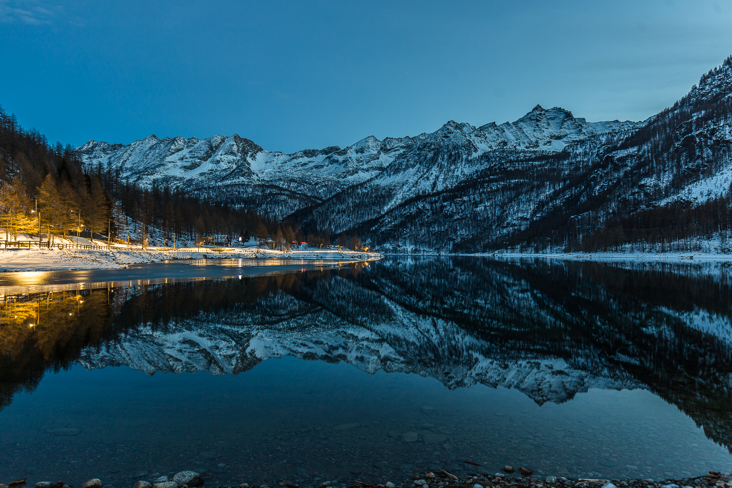 Reflections of snow and ice