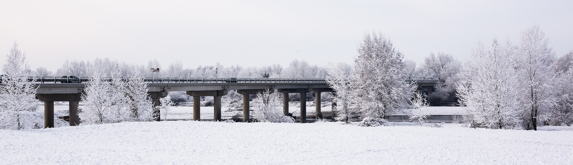 Ponte di Friola innevato