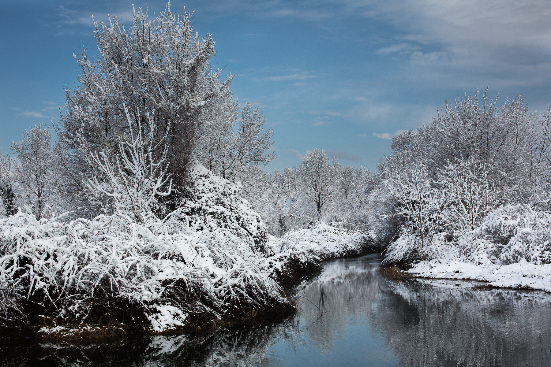 Ansa del Brenta innevata