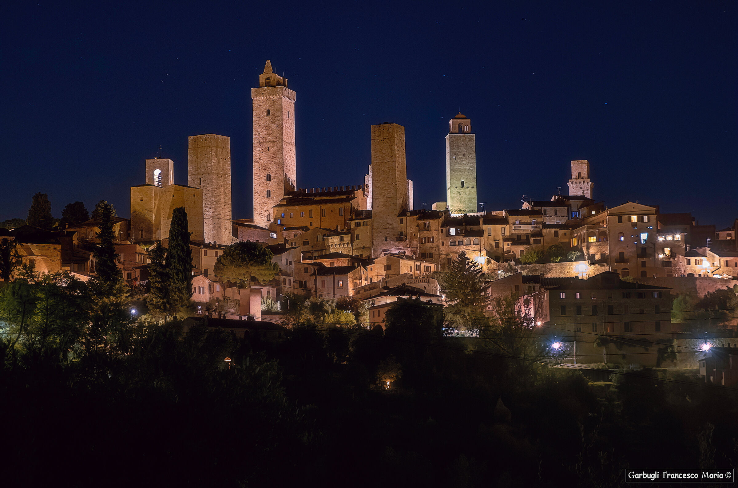Le stelle sopra San Gimignano