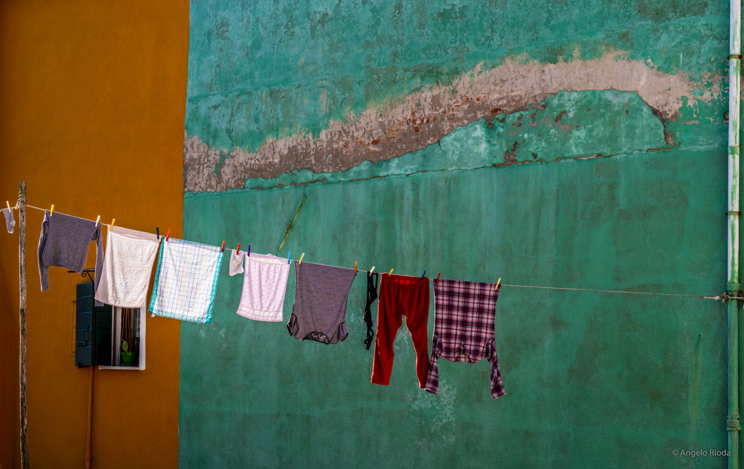 Cloths lying in Burano.