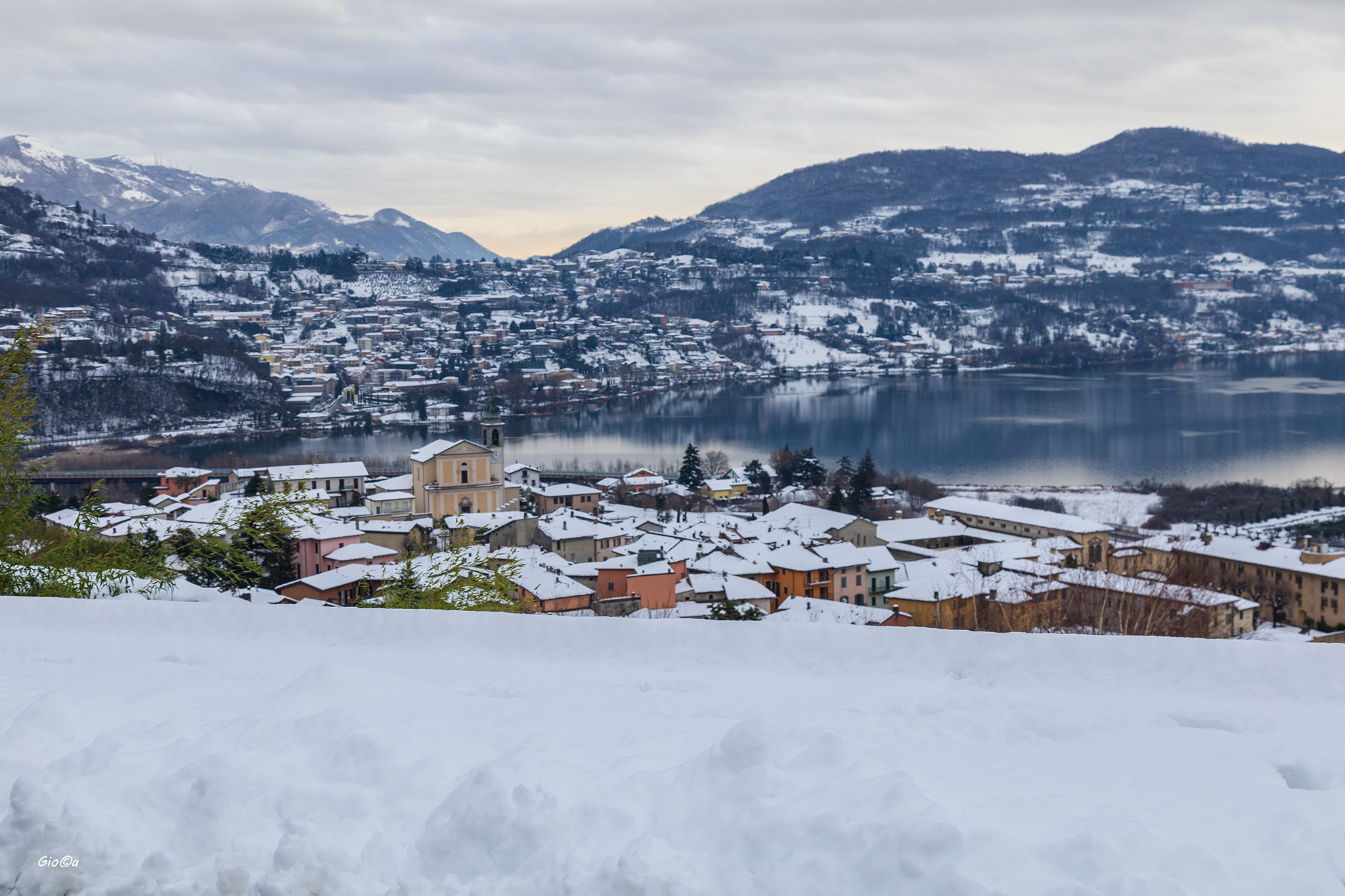 Civate over the snow