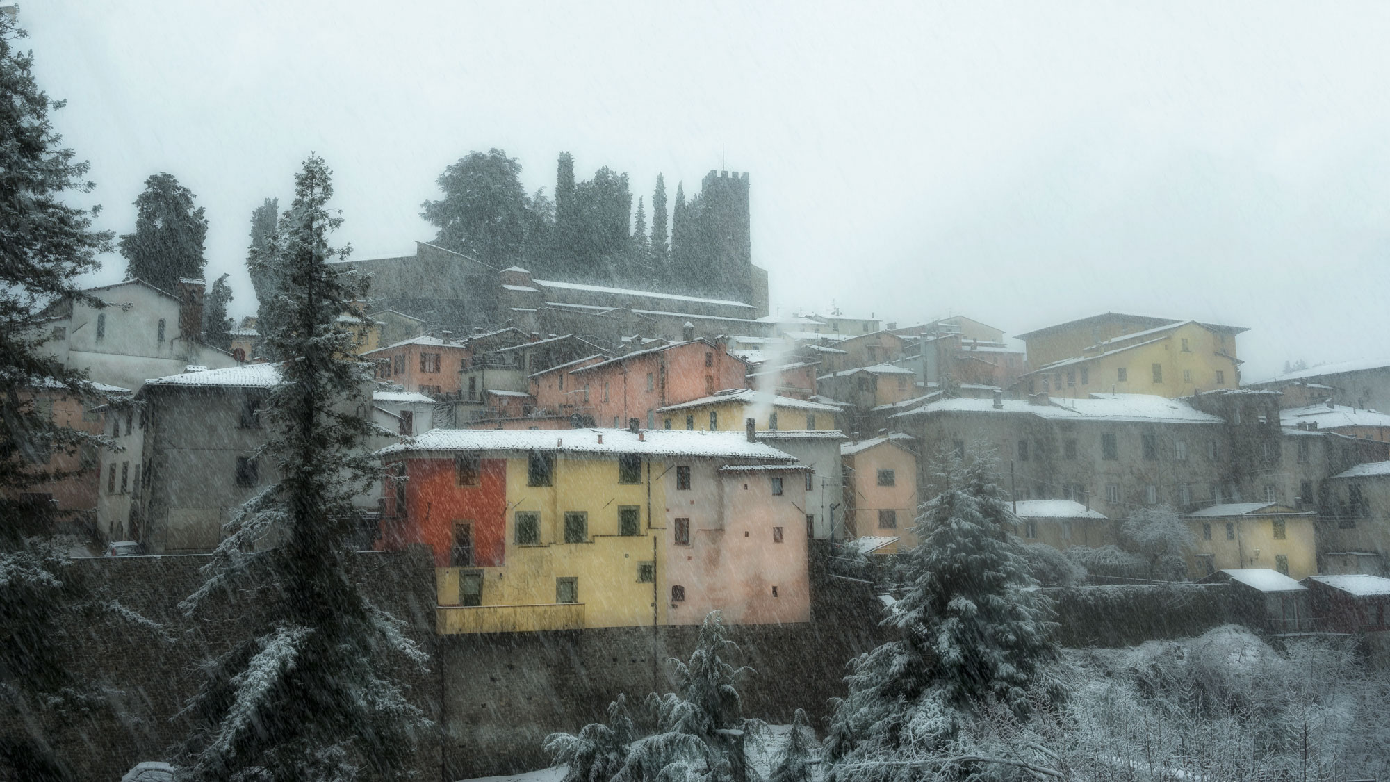 Barga under the snow
