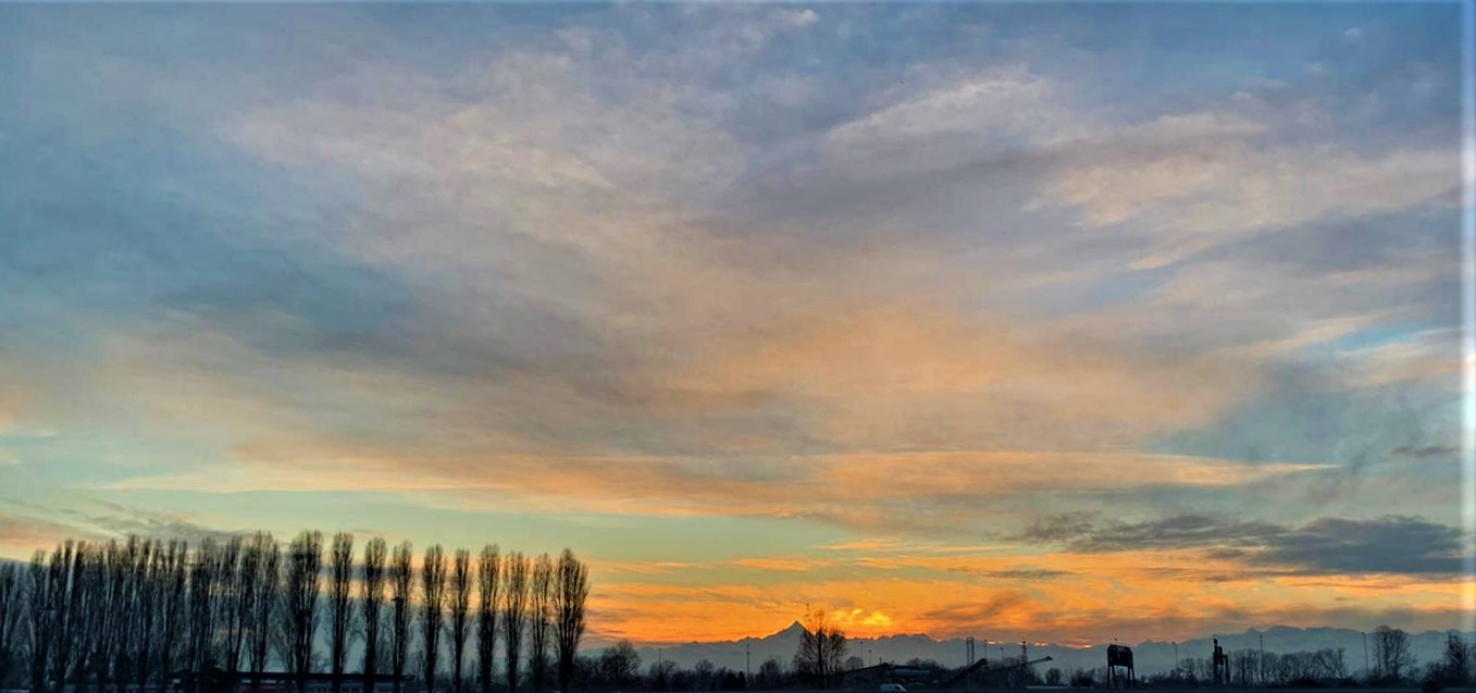 tramonto sulle alpi del 09.01.2021