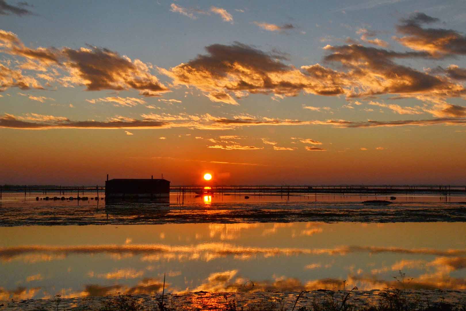 At sunset