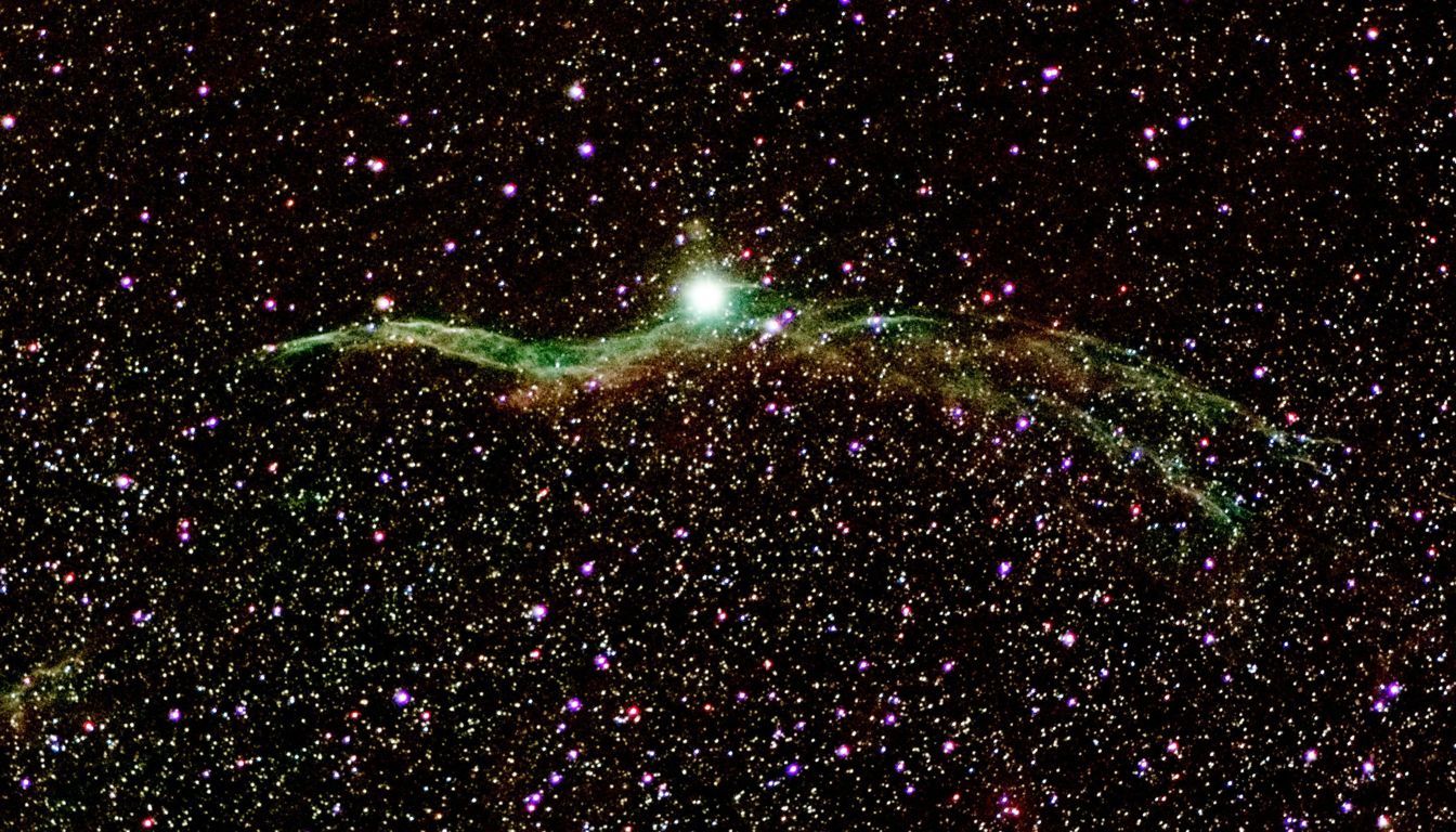 star 52 Cygni and Veil Nebula