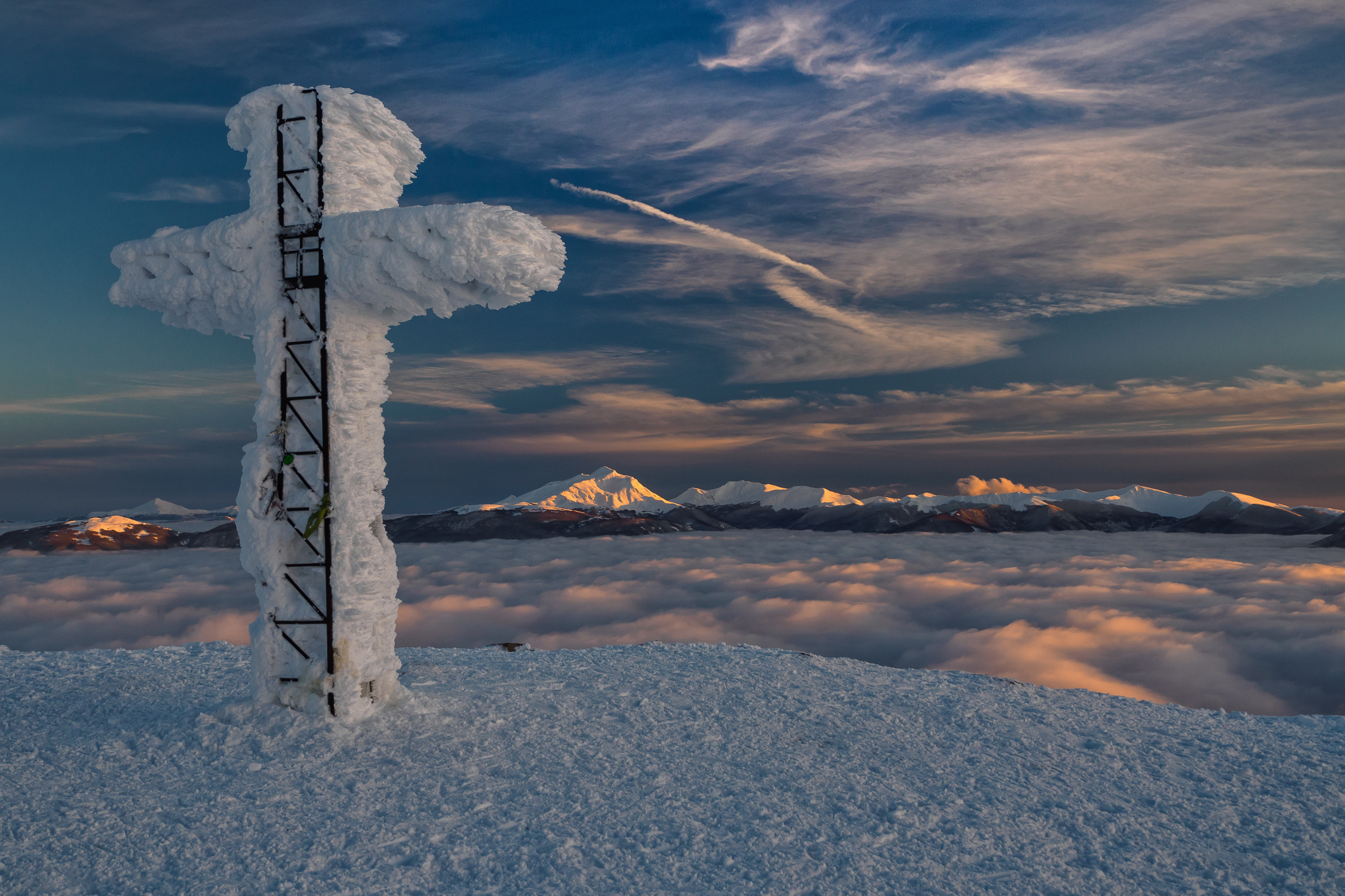 Sopra un mare di nuvole.