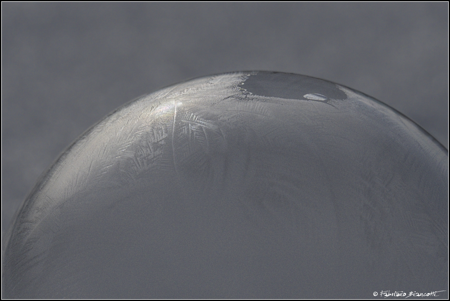 Crystals on a bubble