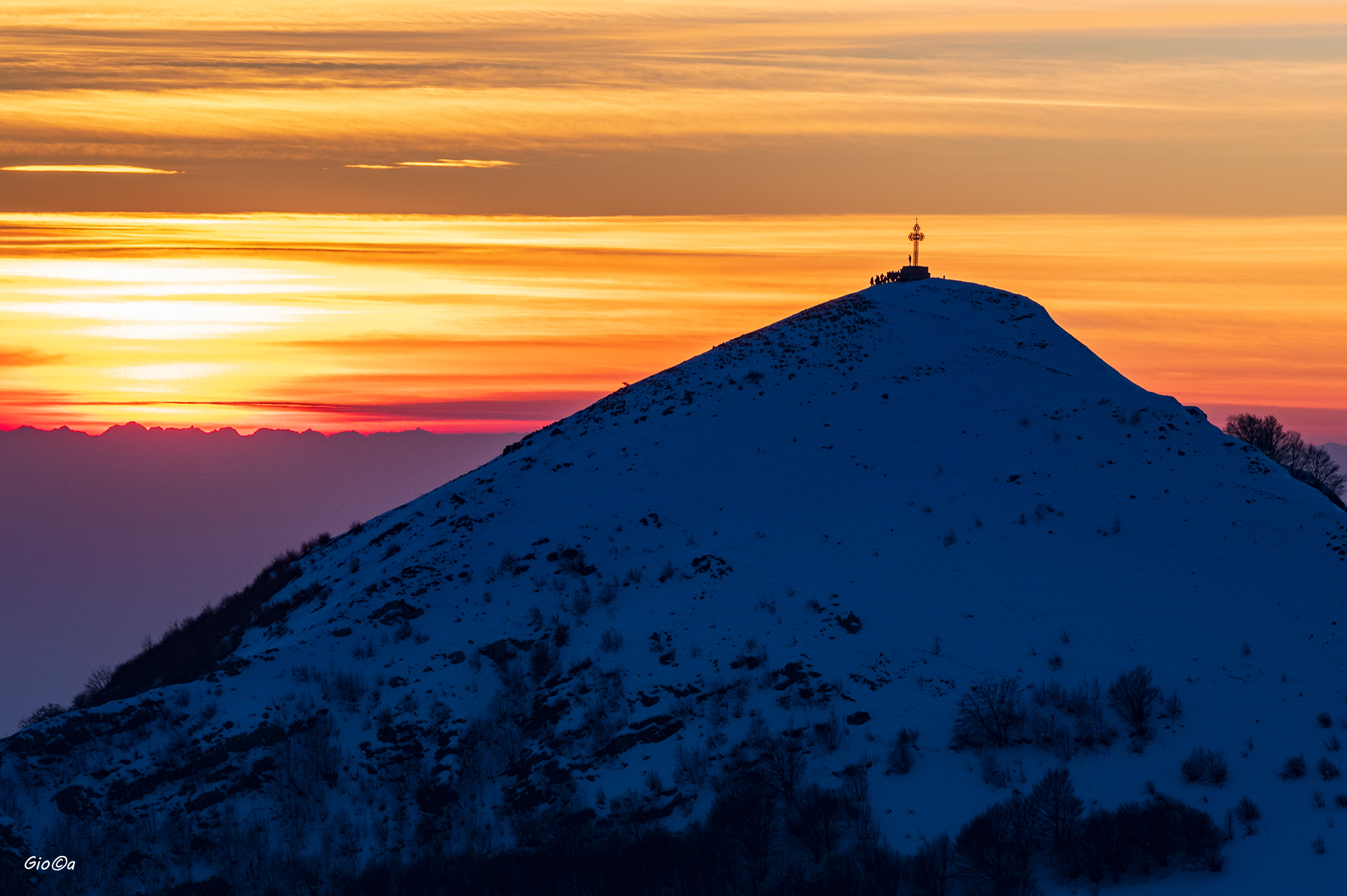 tramonto al monte Cornizzolo
