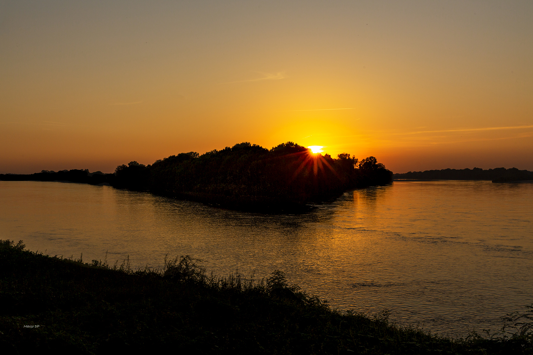 On the Po. at sunset