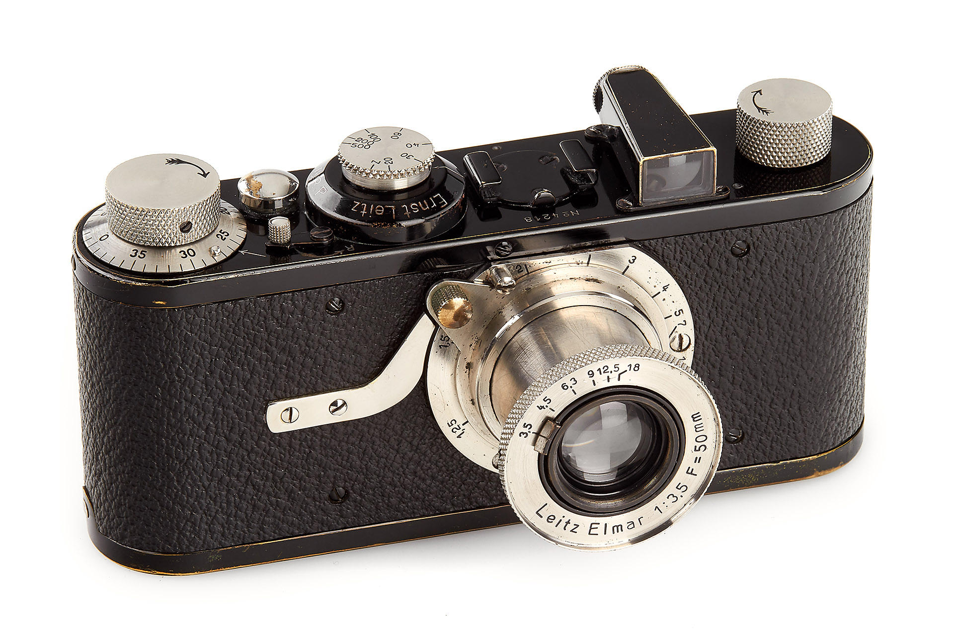 one of the first Leica produced, with feathered arrows