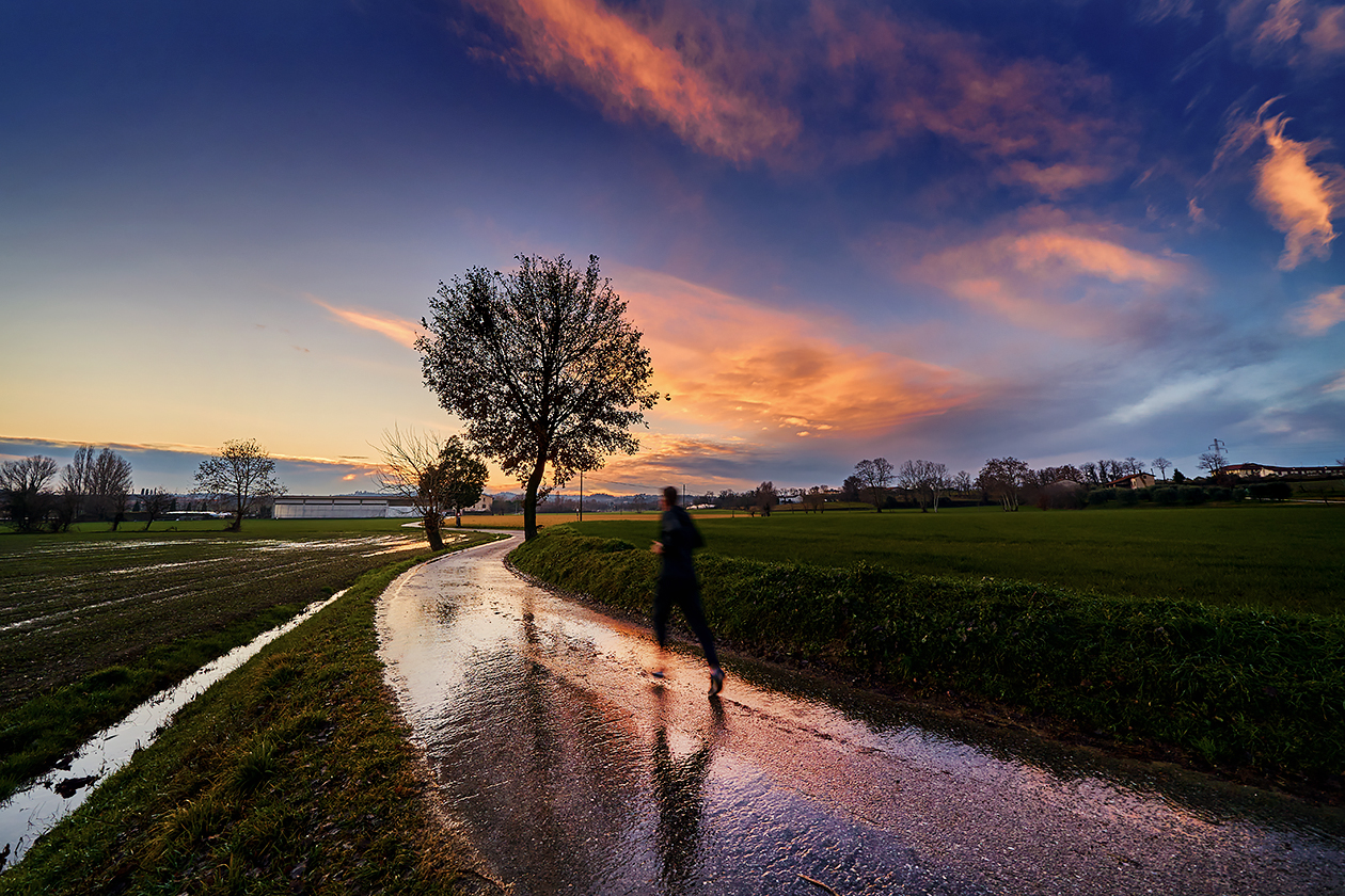 correre verso il tramonto